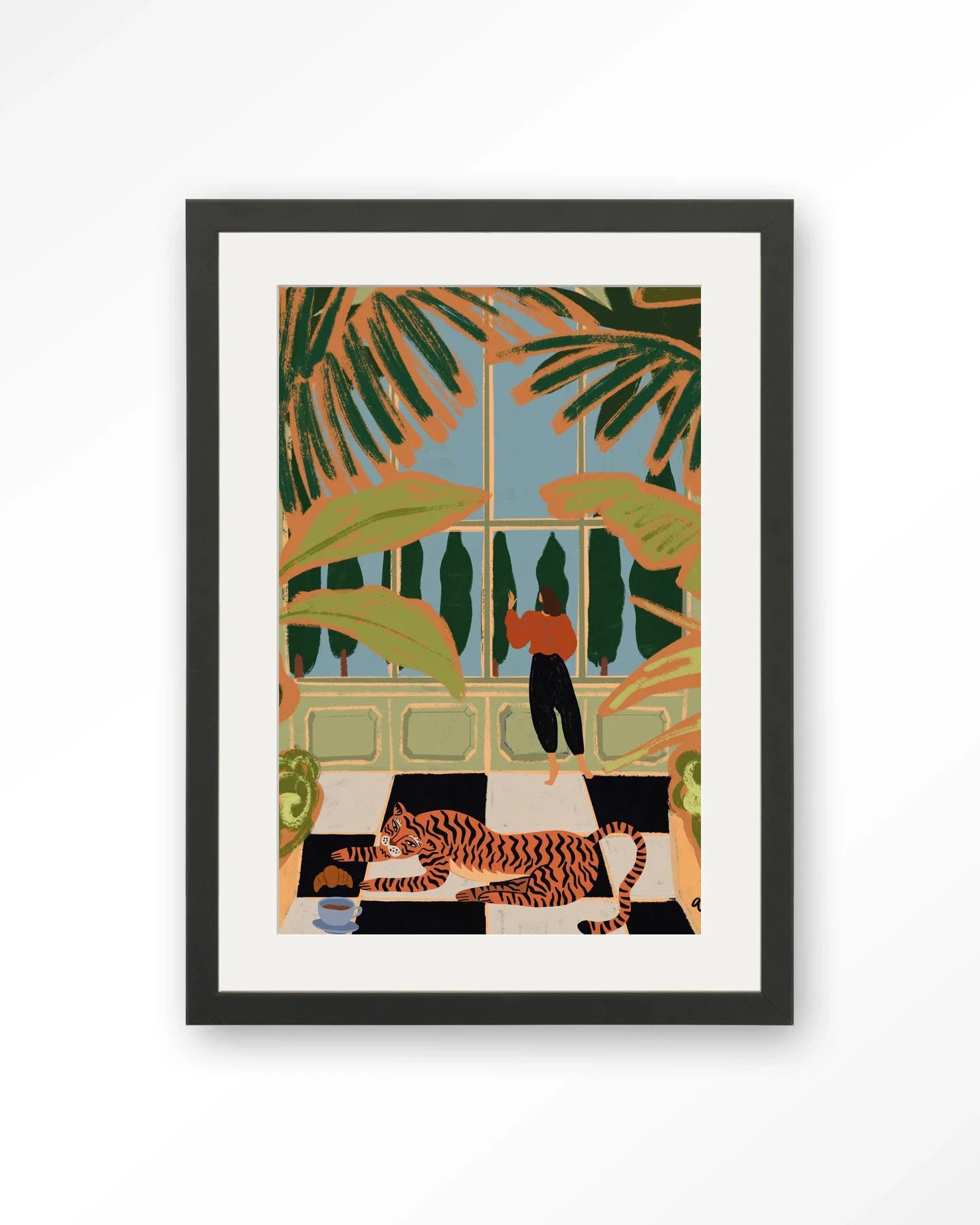 Green House - Moderne Wanddecoratie | Artprint, Glass Art, Wandkleed by Urban Cotton