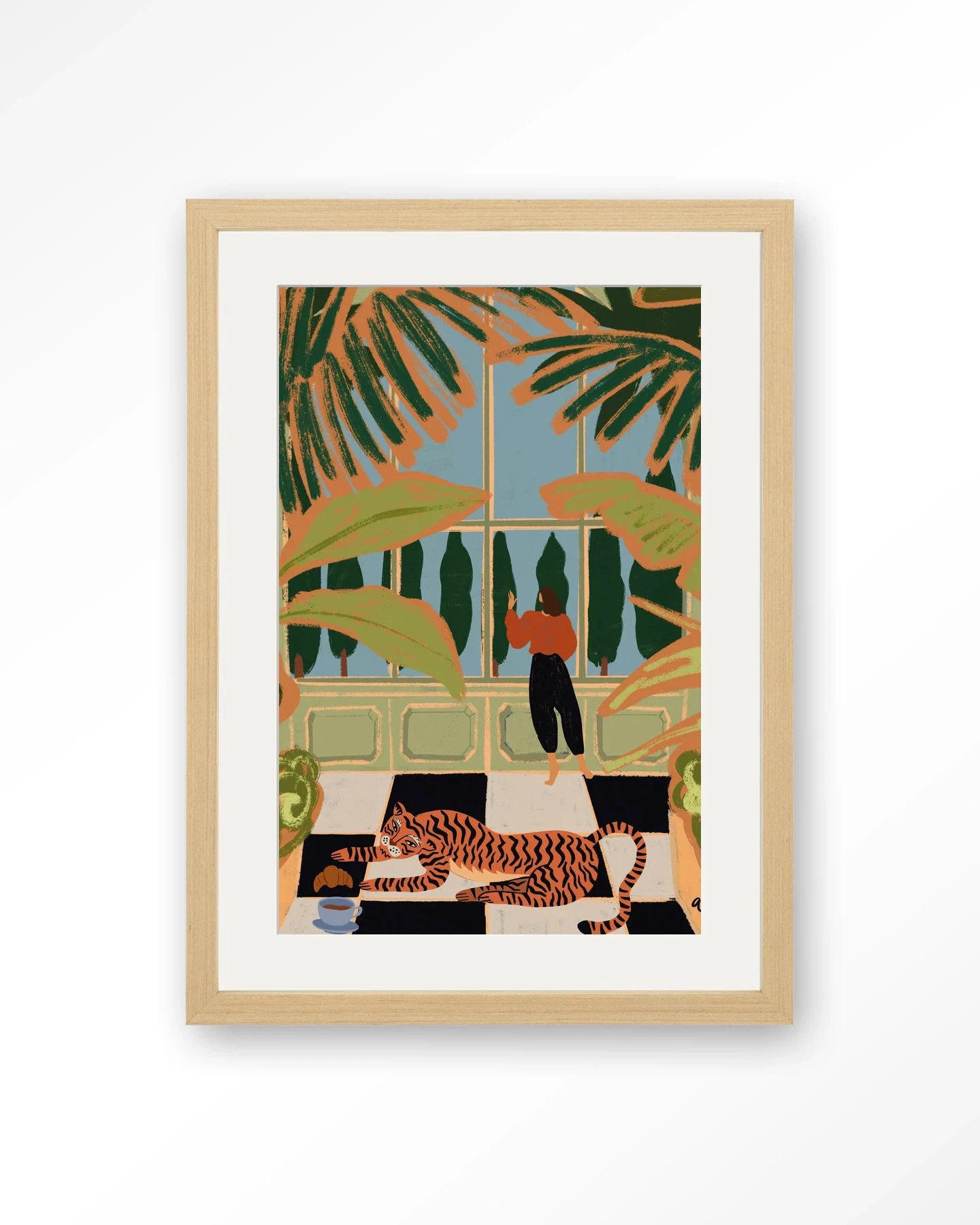 Green House - Moderne Wanddecoratie | Artprint, Glass Art, Wandkleed by Urban Cotton