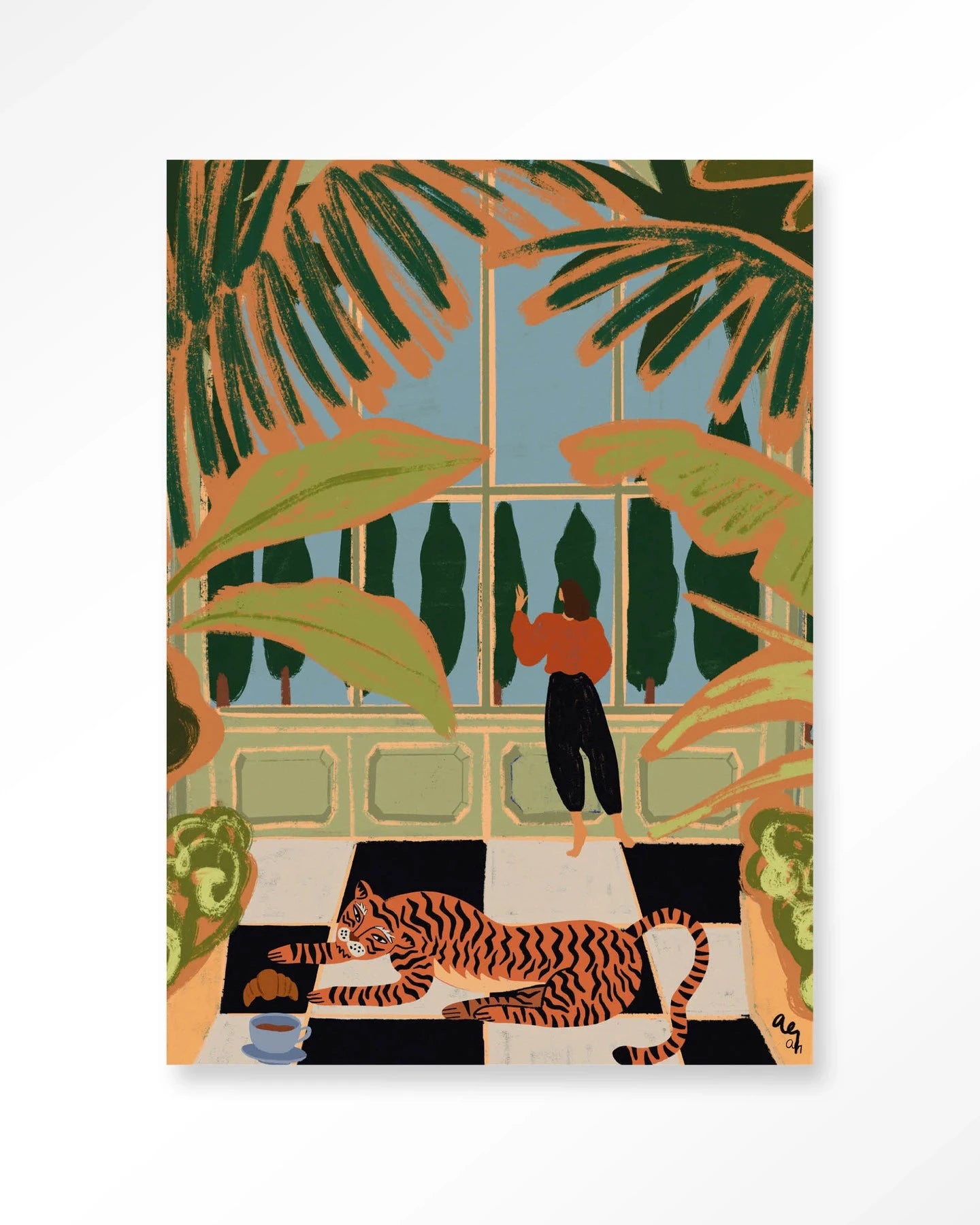 Green House - Moderne Wanddecoratie | Artprint, Glass Art, Wandkleed by Urban Cotton