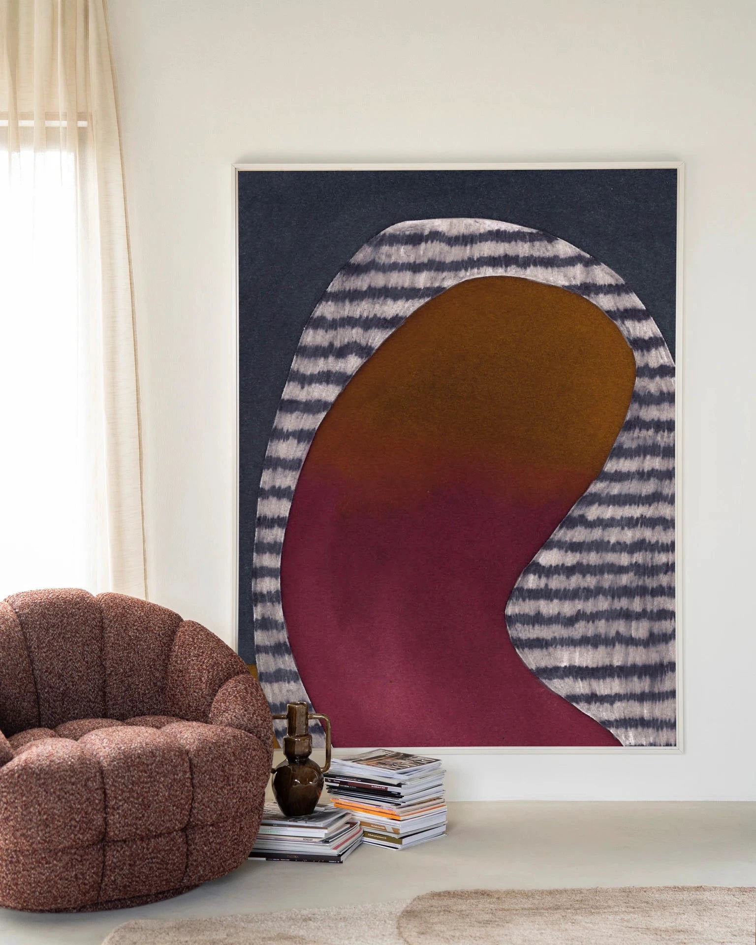 Horizontal Oval - Moderne Wanddecoratie | Artprint, Glass Art, Wandkleed by Urban Cotton