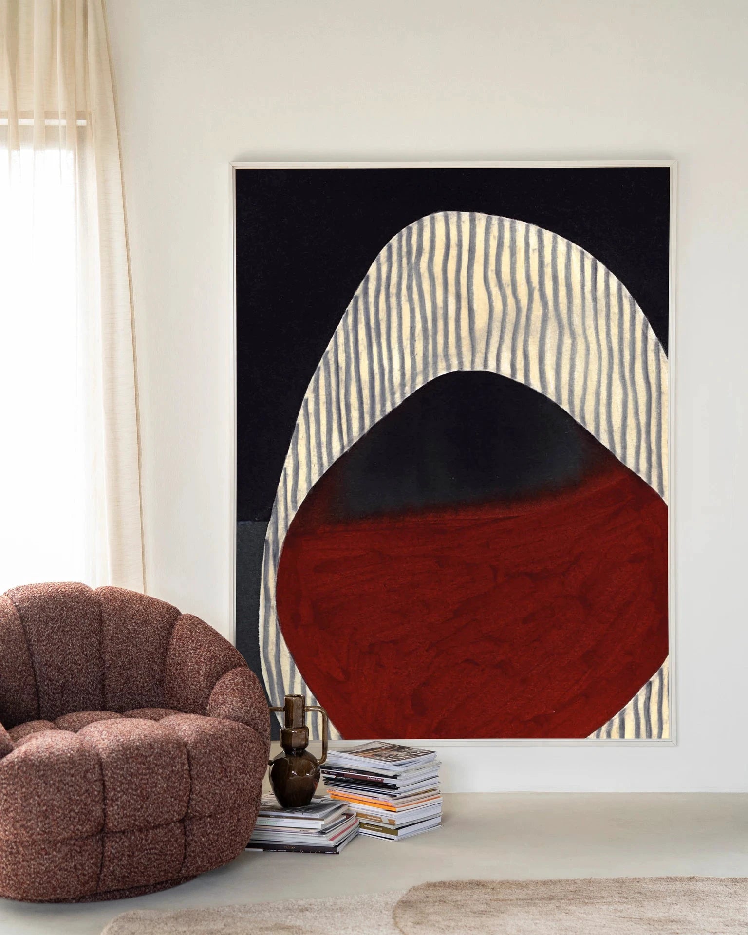 Vertical Oval - Moderne Wanddecoratie | Artprint, Glass Art, Wandkleed by Urban Cotton