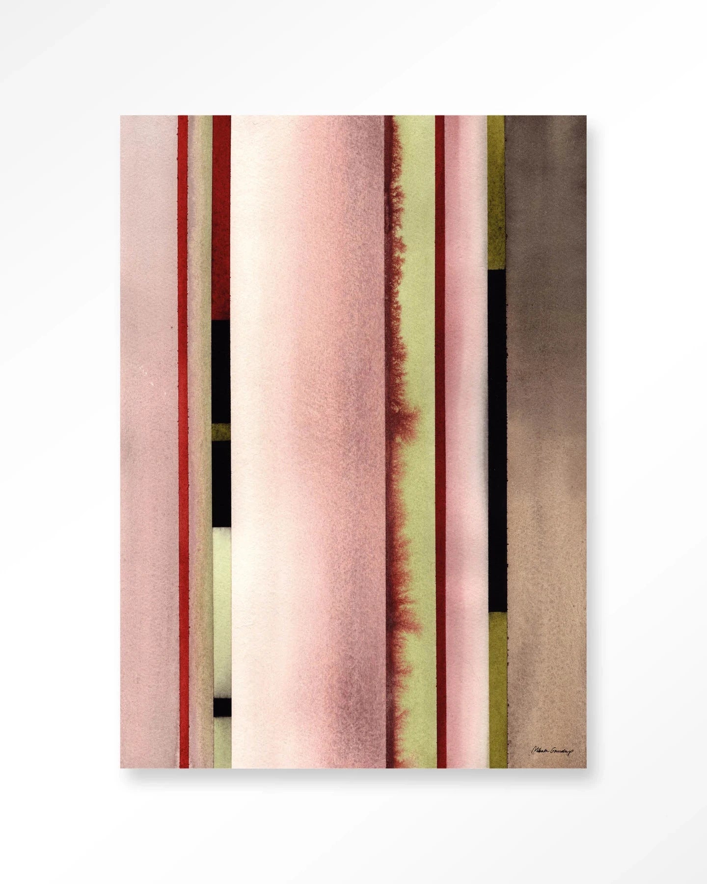 Vertical Rose - Moderne Wanddecoratie | Artprint, Glass Art, Wandkleed by Urban Cotton
