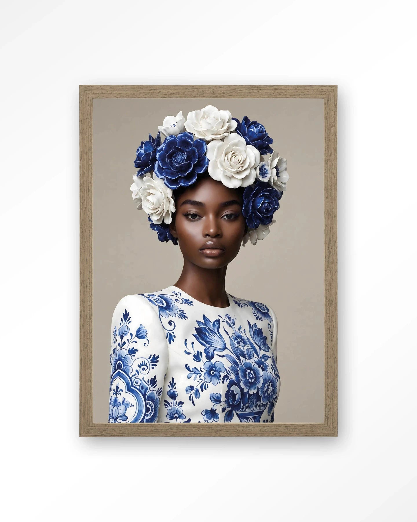 Blue Duchess - Moderne Wanddecoratie | Artprint, Glass Art, Wandkleed by Urban Cotton