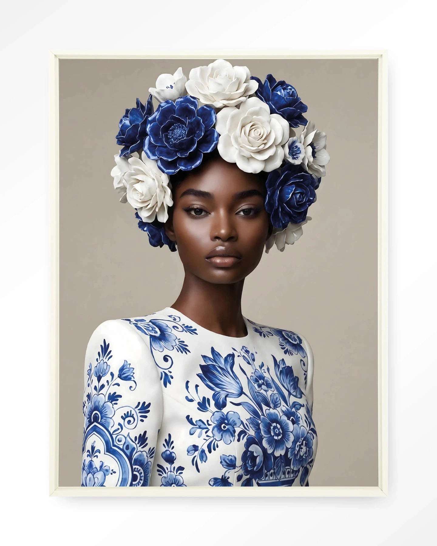 Blue Duchess - Moderne Wanddecoratie | Artprint, Glass Art, Wandkleed by Urban Cotton
