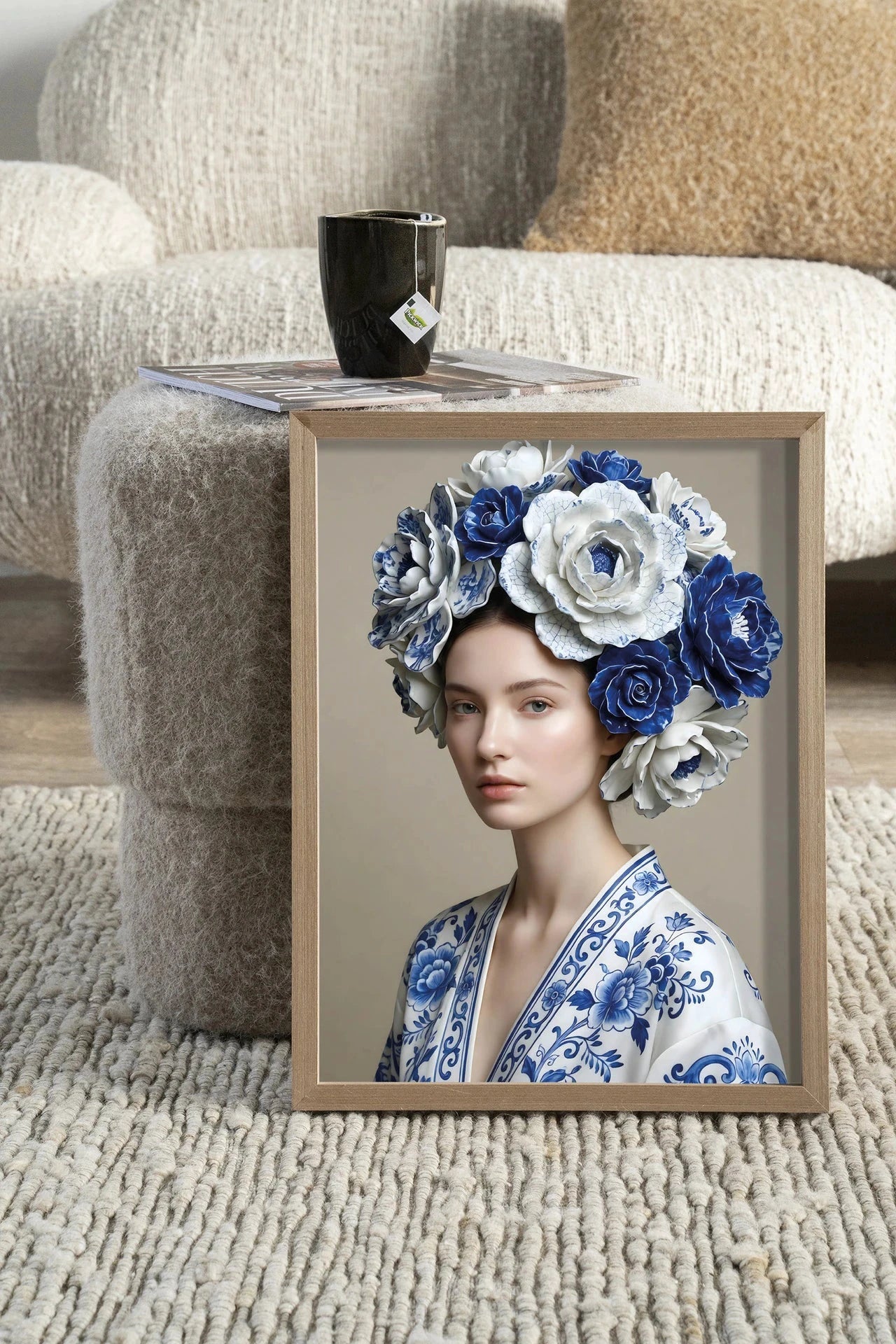 Royal Blue - Moderne Wanddecoratie | Artprint, Glass Art, Wandkleed by Urban Cotton