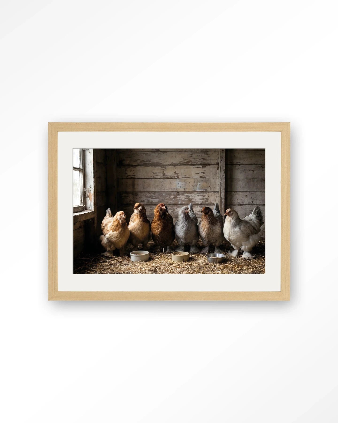 The Chicken Barn - Moderne Wanddecoratie | Artprint, Glass Art, Wandkleed by Urban Cotton