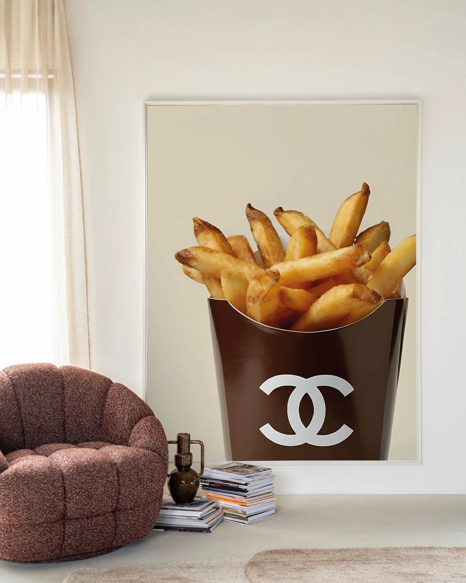 Luxury Fries - Moderne Wanddecoratie | Artprint, Glass Art, Wandkleed by Urban Cotton