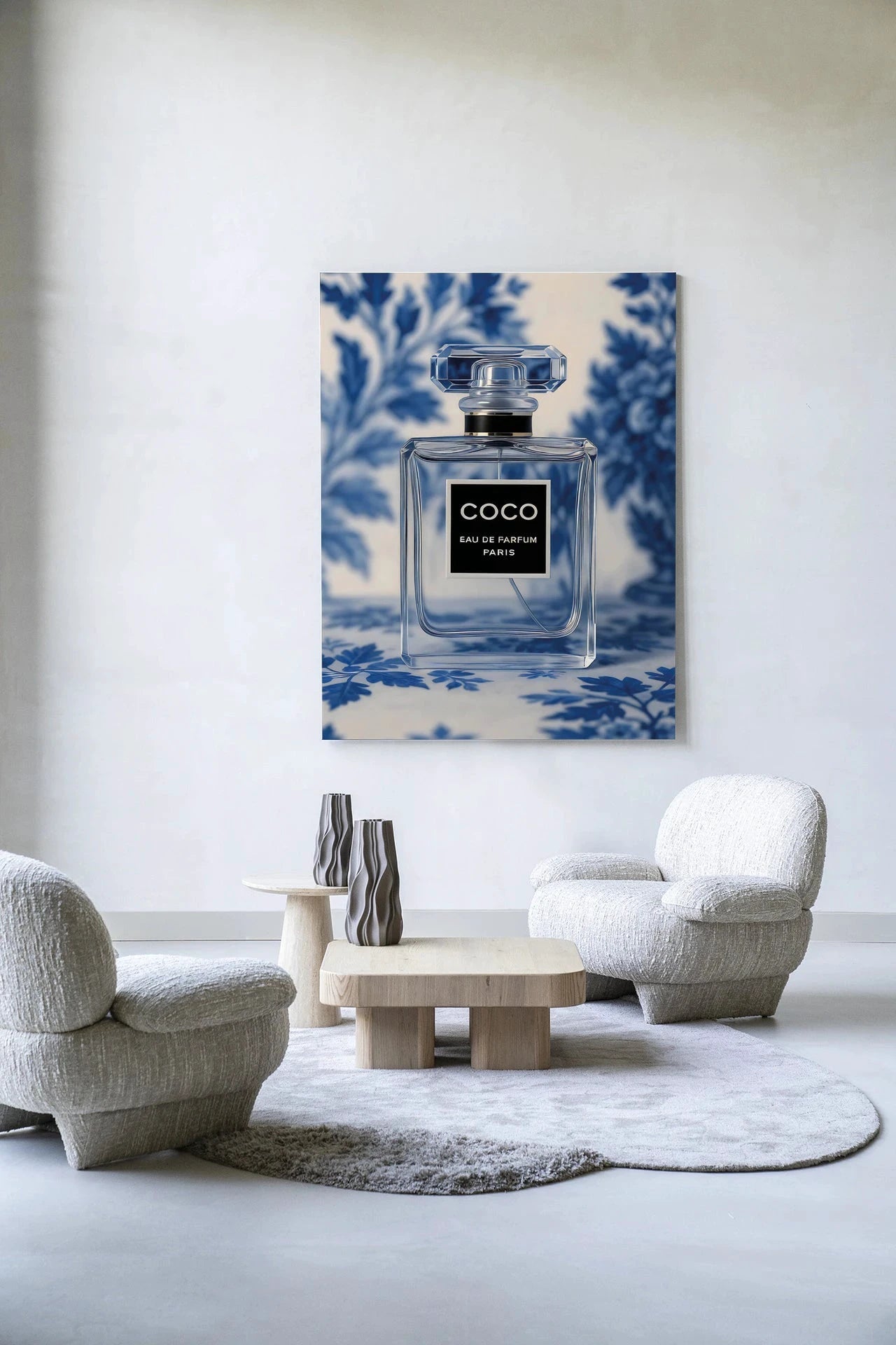 Bleu Scent - Moderne Wanddecoratie | Artprint, Glass Art, Wandkleed by Urban Cotton