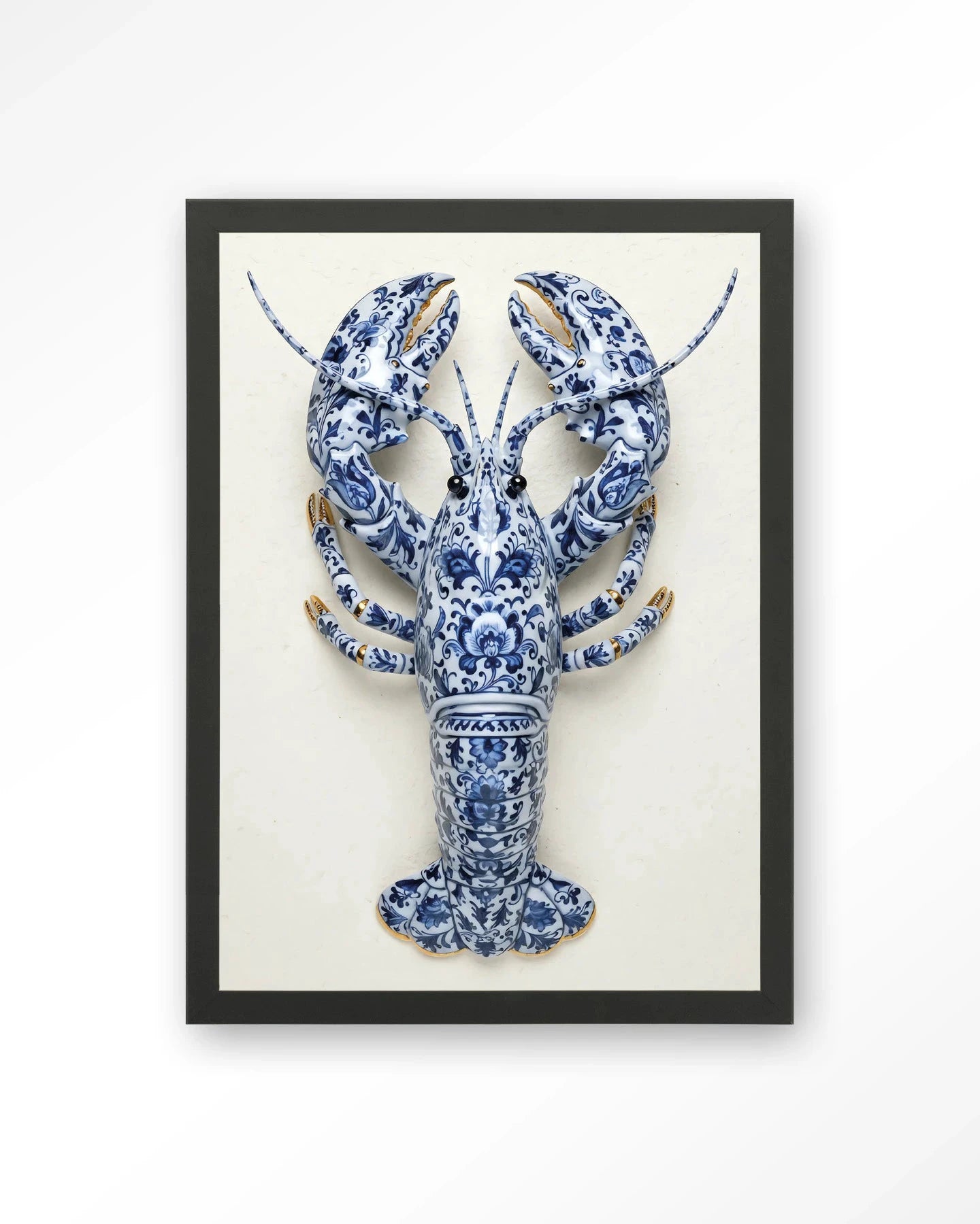 Blue Lobster - Moderne Wanddecoratie | Artprint, Glass Art, Wandkleed by Urban Cotton