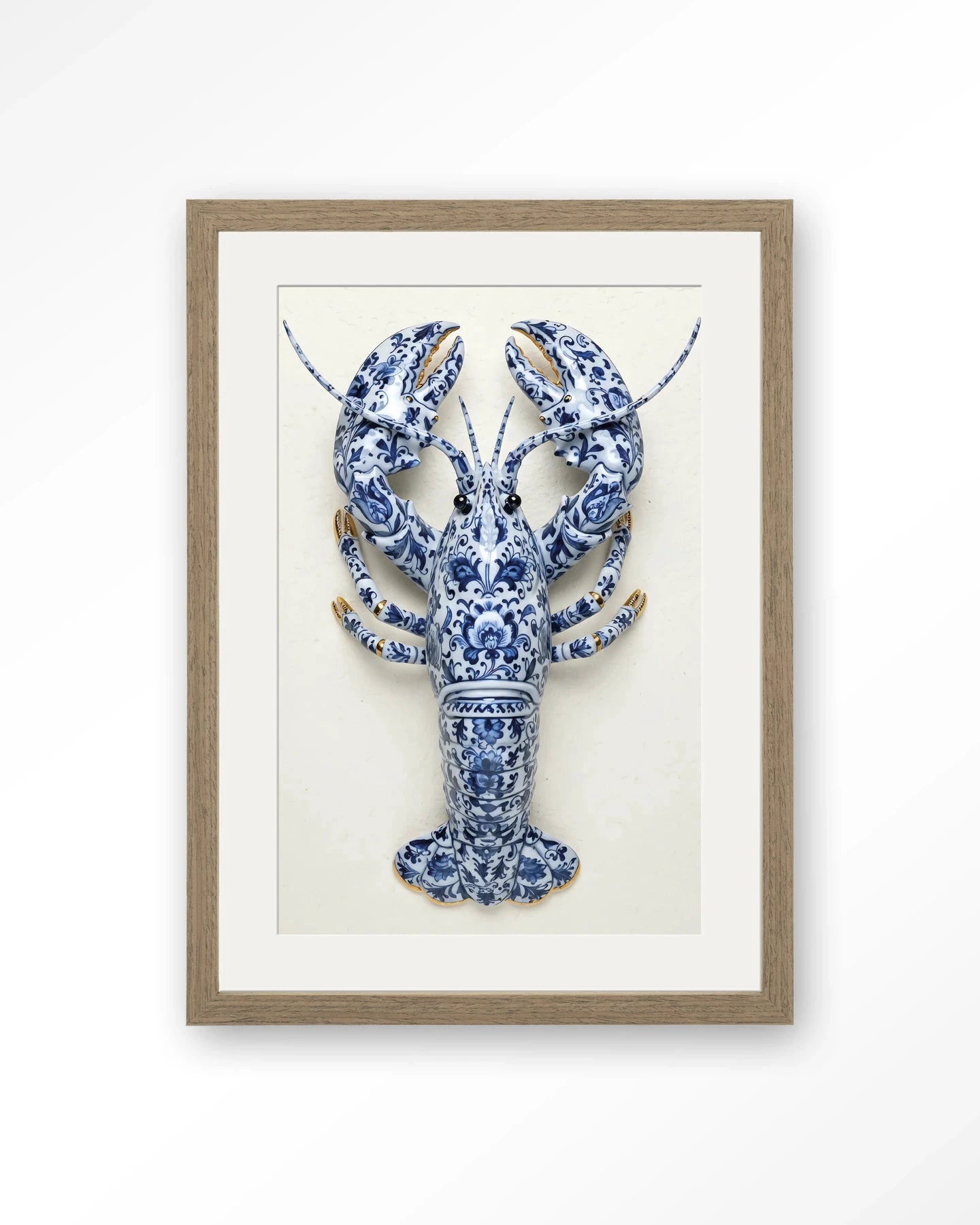 Blue Lobster - Moderne Wanddecoratie | Artprint, Glass Art, Wandkleed by Urban Cotton