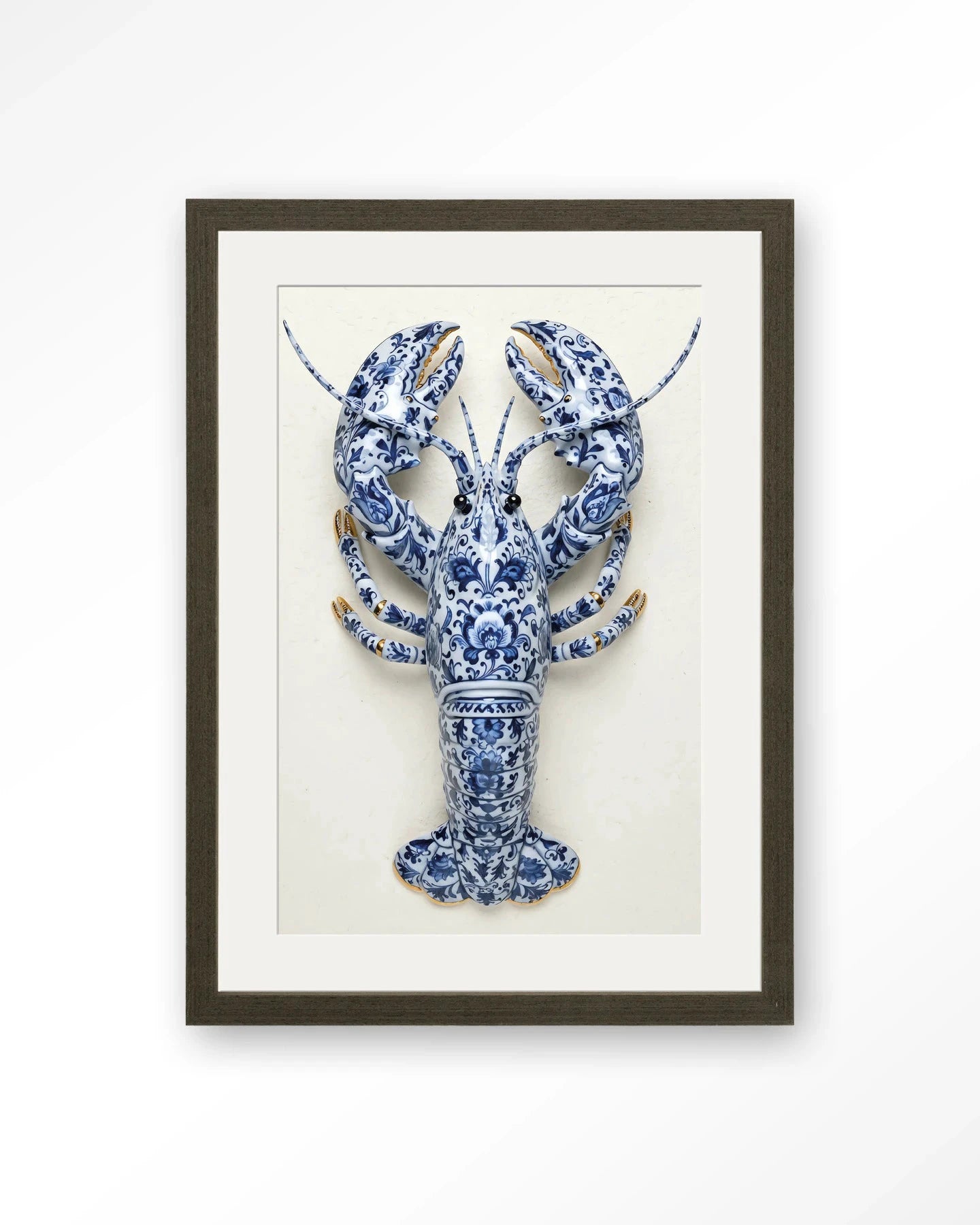 Blue Lobster - Moderne Wanddecoratie | Artprint, Glass Art, Wandkleed by Urban Cotton