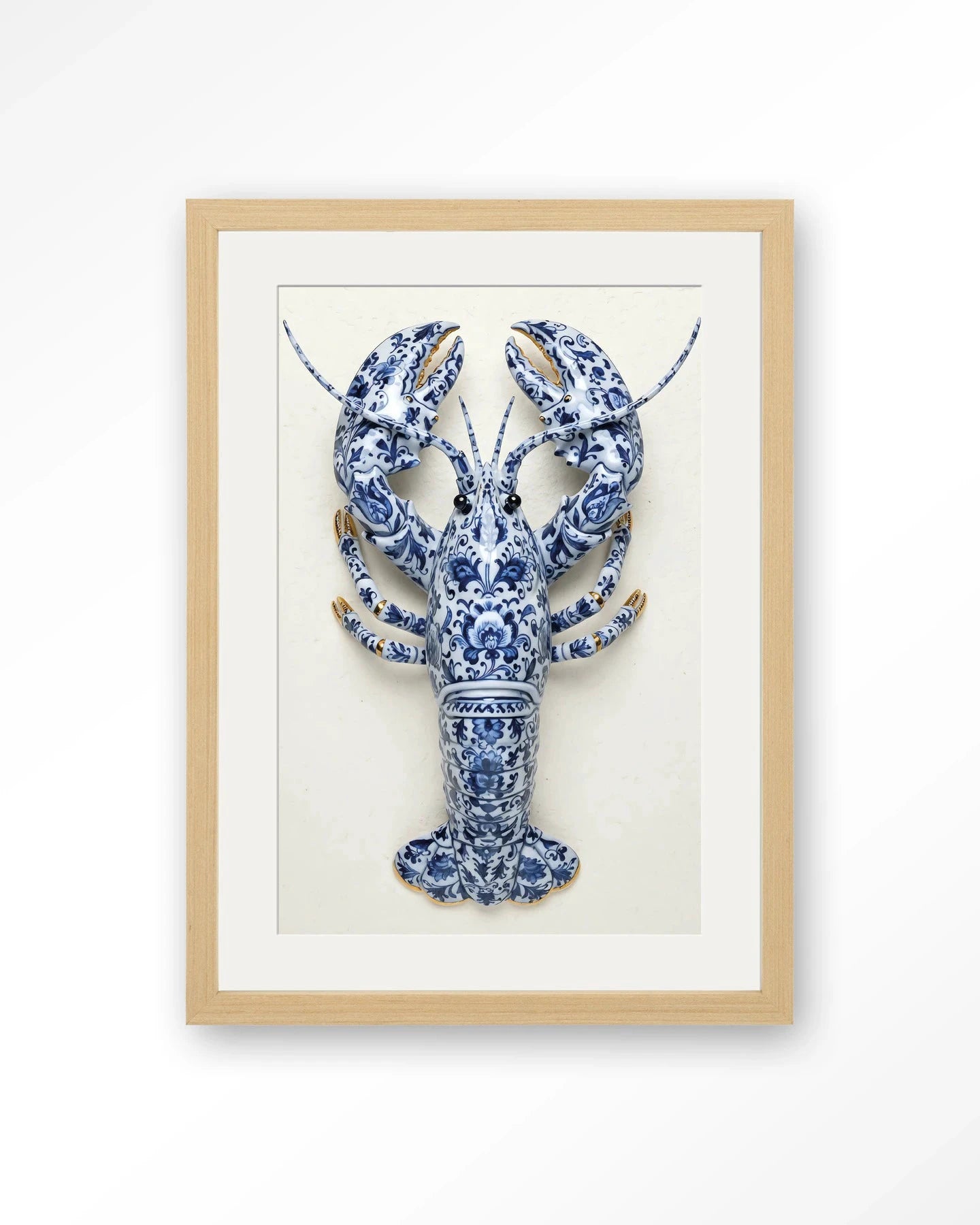 Blue Lobster - Moderne Wanddecoratie | Artprint, Glass Art, Wandkleed by Urban Cotton