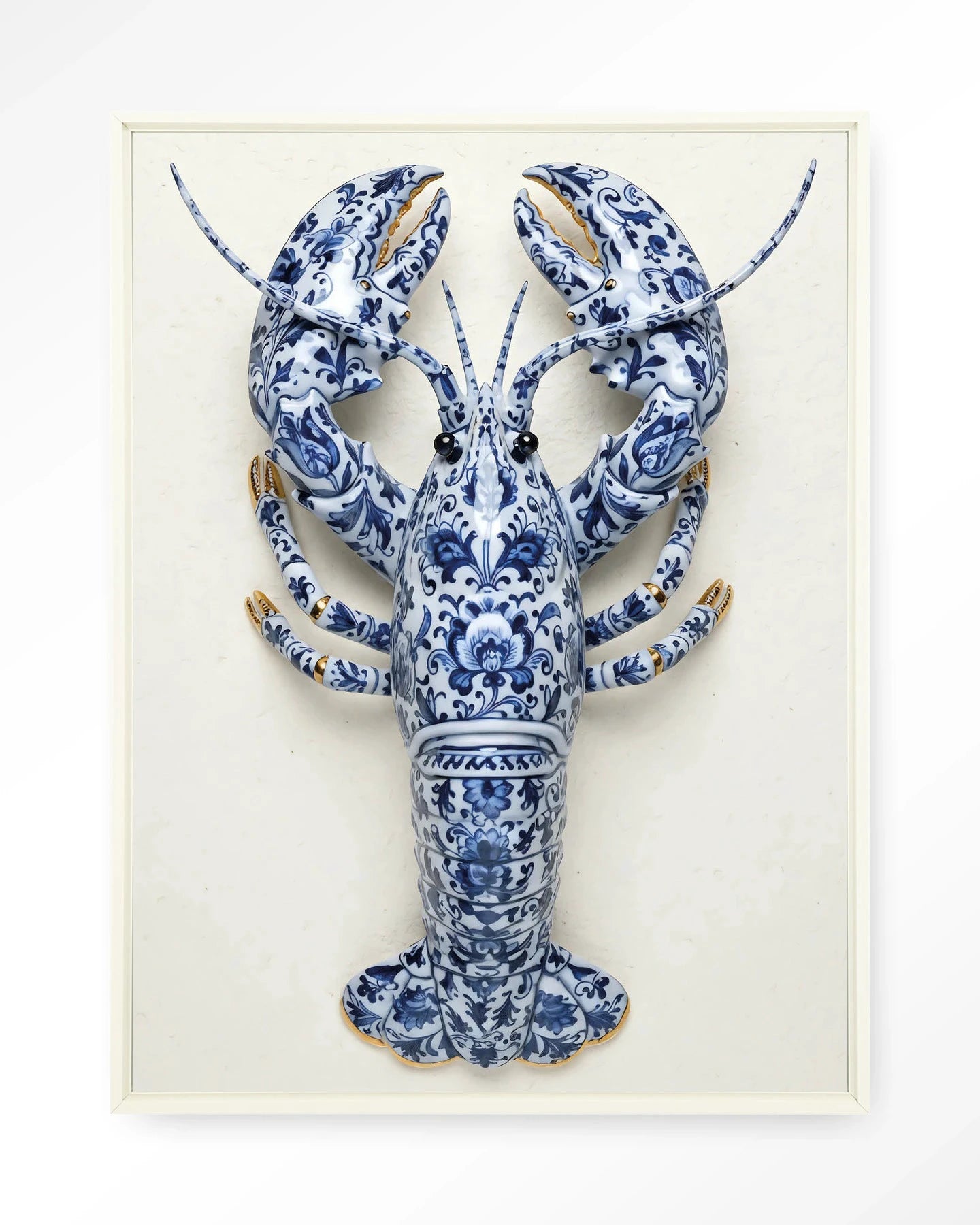 Blue Lobster - Moderne Wanddecoratie | Artprint, Glass Art, Wandkleed by Urban Cotton
