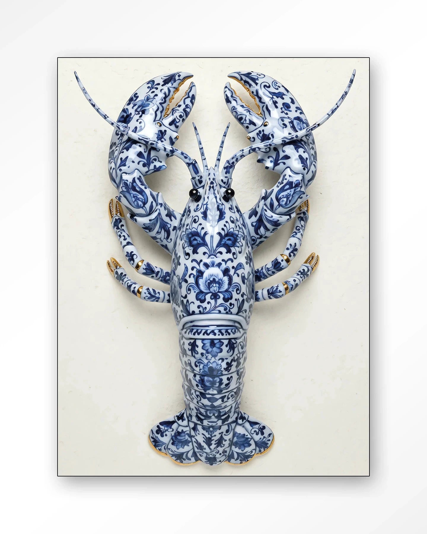 Blue Lobster - Moderne Wanddecoratie | Artprint, Glass Art, Wandkleed by Urban Cotton