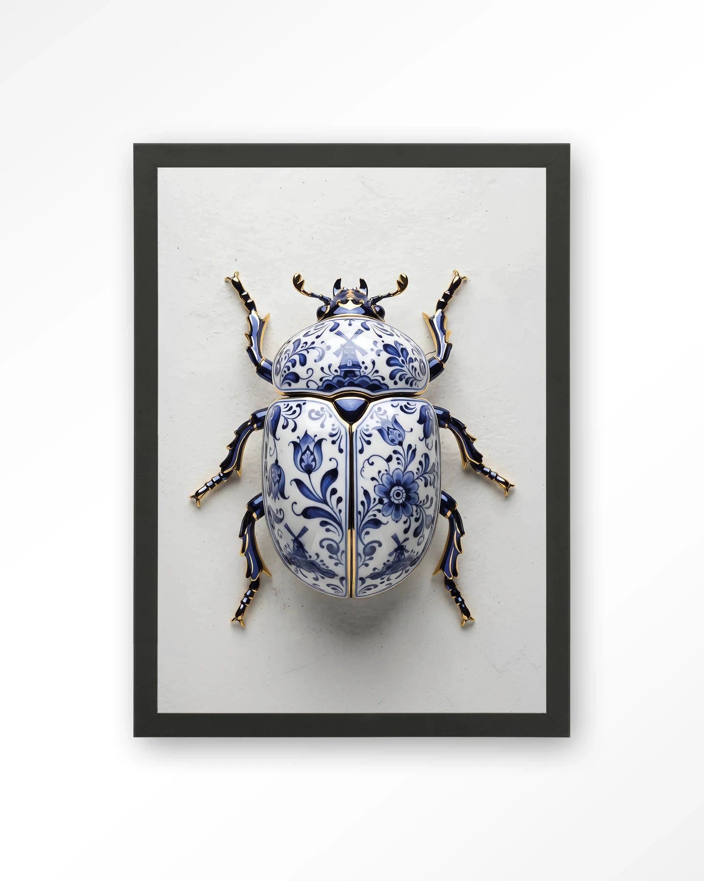 Blue Beatle - Moderne Wanddecoratie | Artprint, Glass Art, Wandkleed by Urban Cotton