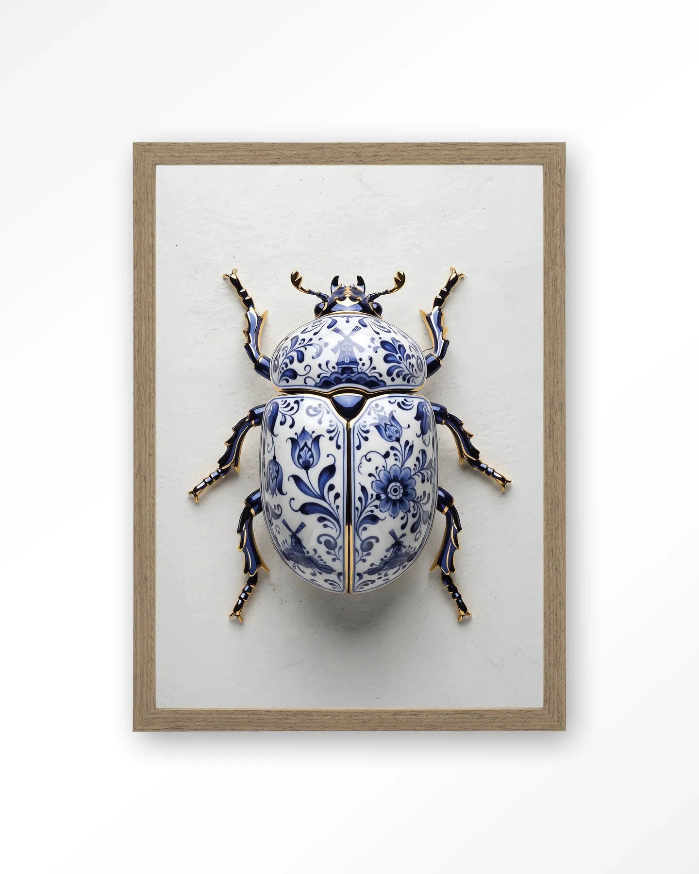 Blue Beatle - Moderne Wanddecoratie | Artprint, Glass Art, Wandkleed by Urban Cotton