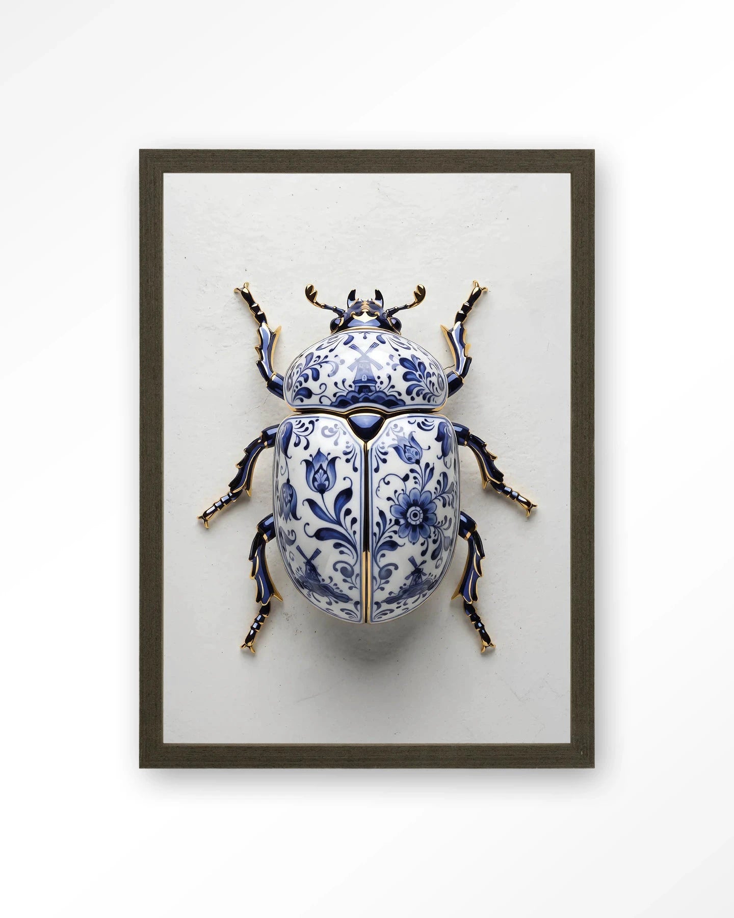 Blue Beatle - Moderne Wanddecoratie | Artprint, Glass Art, Wandkleed by Urban Cotton