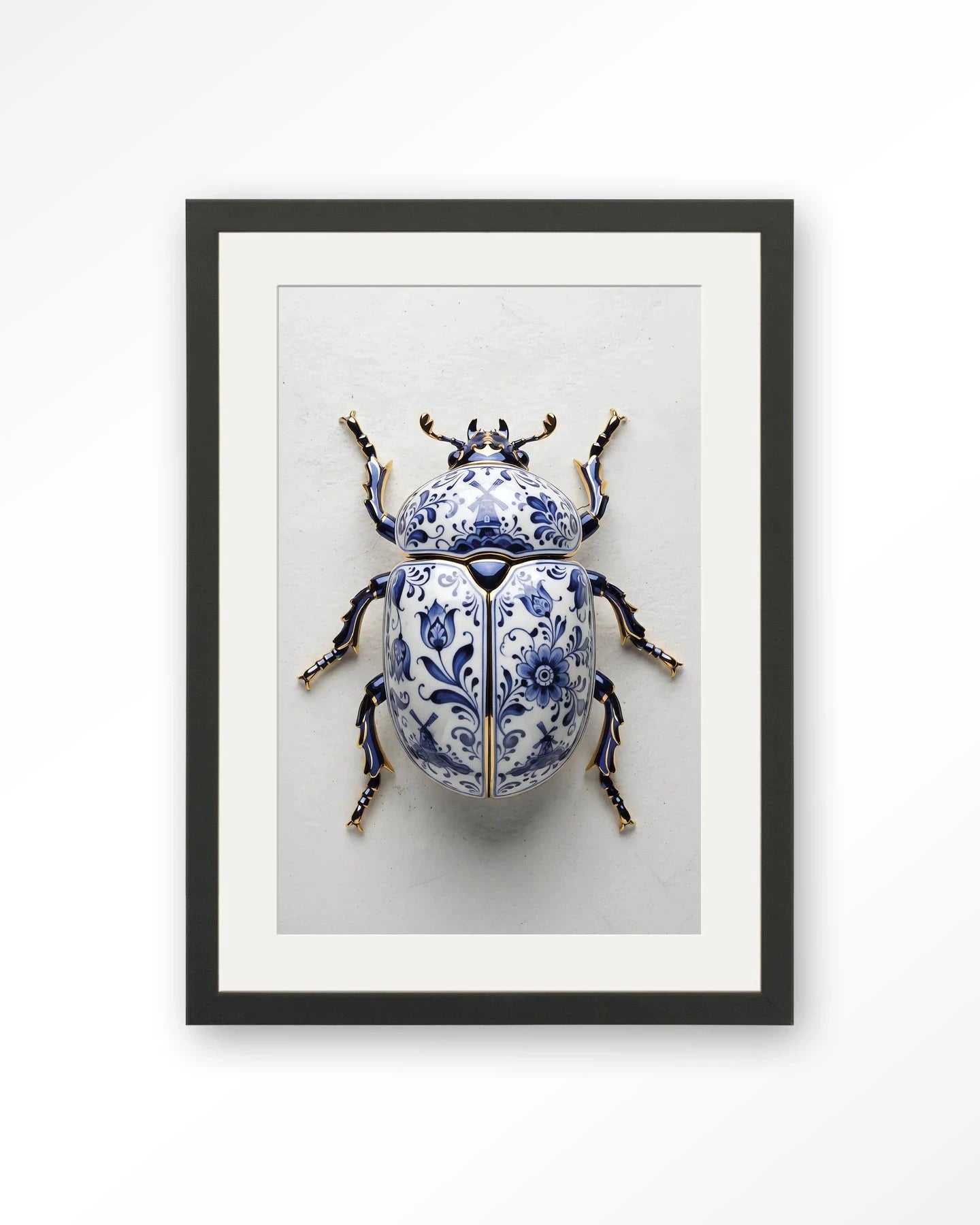 Blue Beatle - Moderne Wanddecoratie | Artprint, Glass Art, Wandkleed by Urban Cotton