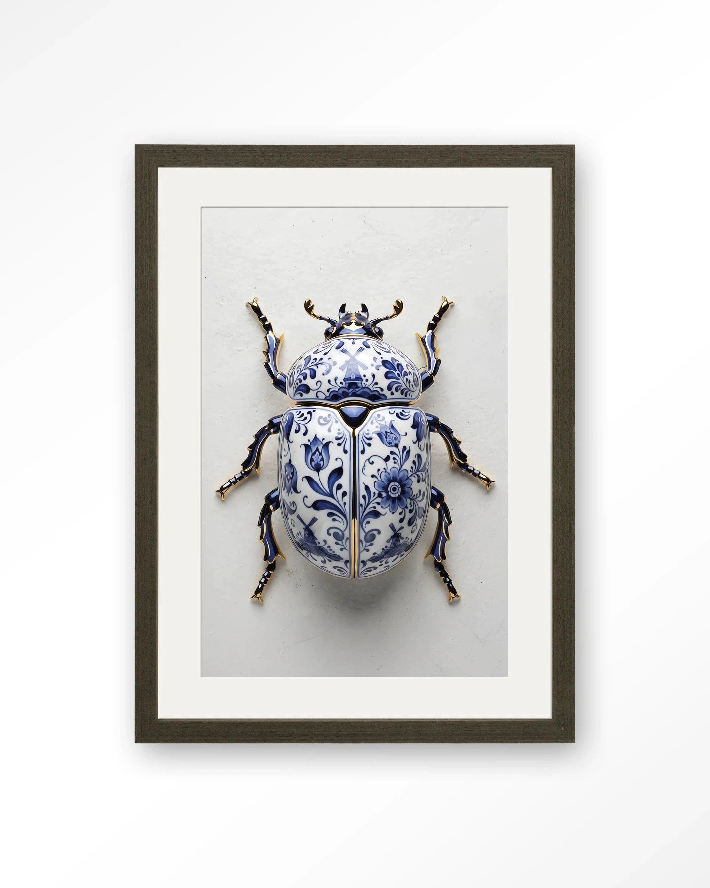 Blue Beatle - Moderne Wanddecoratie | Artprint, Glass Art, Wandkleed by Urban Cotton
