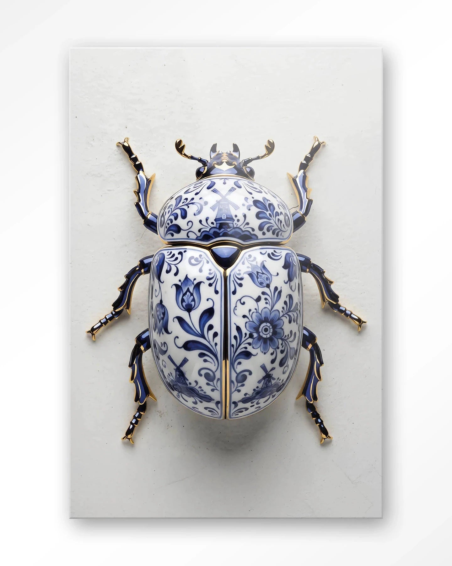 Blue Beatle - Moderne Wanddecoratie | Artprint, Glass Art, Wandkleed by Urban Cotton
