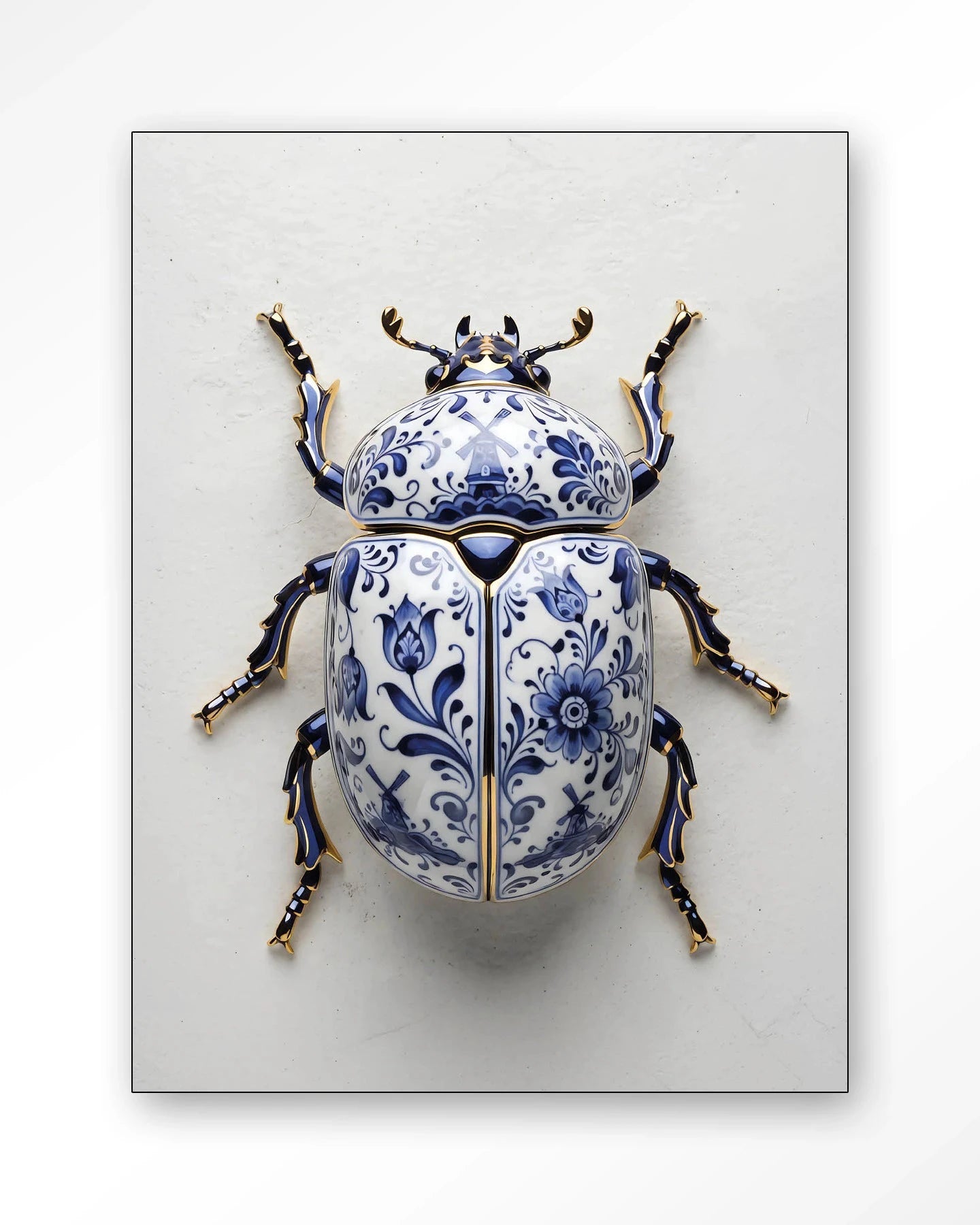 Blue Beatle - Moderne Wanddecoratie | Artprint, Glass Art, Wandkleed by Urban Cotton