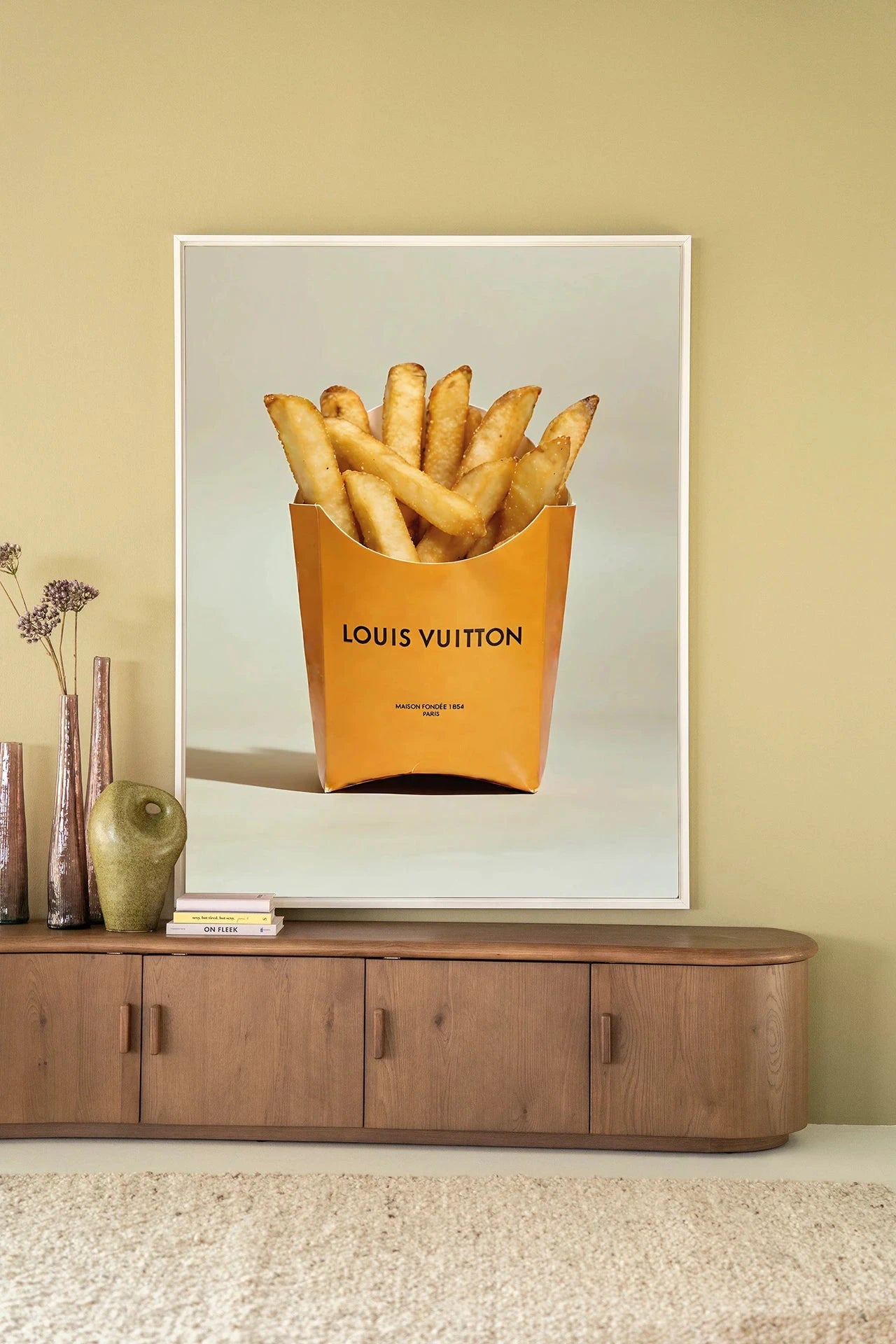 LV Fries - Moderne Wanddecoratie | Artprint, Glass Art, Wandkleed by Urban Cotton