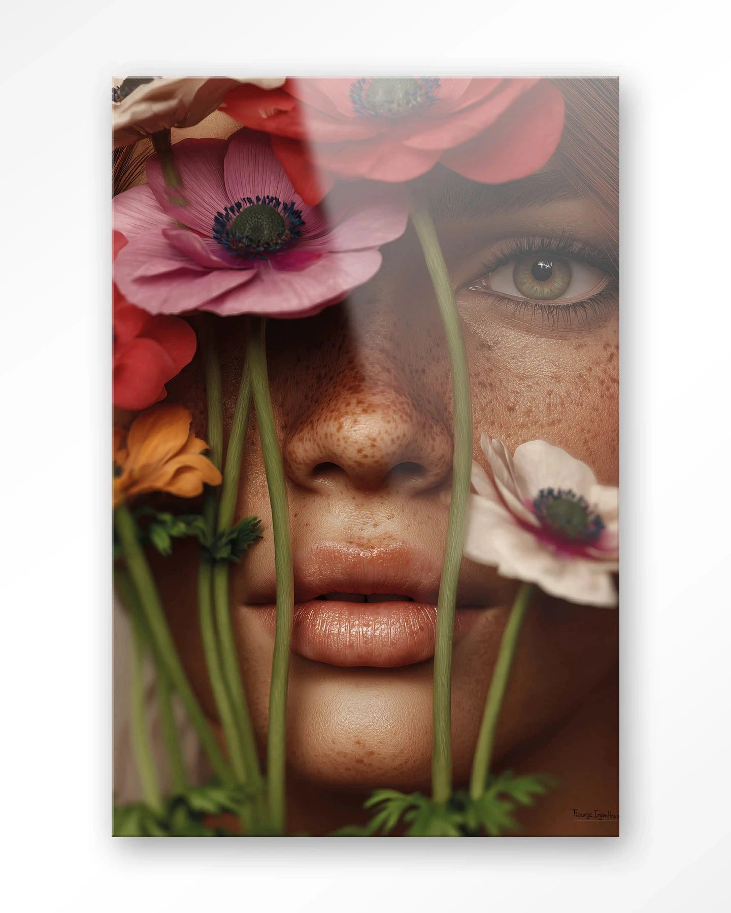 Anemone - Moderne Wanddecoratie | Artprint, Glass Art, Wandkleed by Urban Cotton
