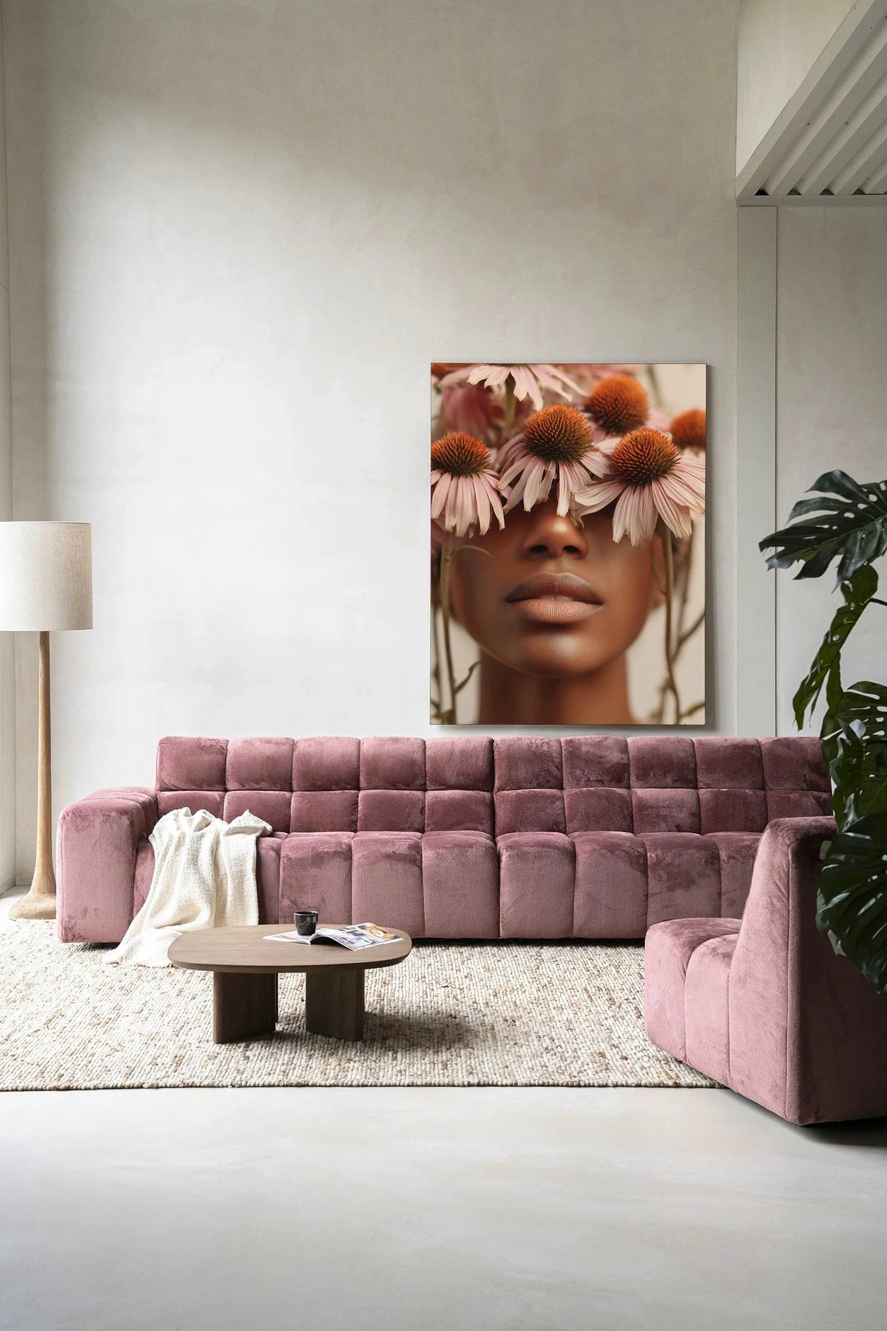 Coneflower - Moderne Wanddecoratie | Artprint, Glass Art, Wandkleed by Urban Cotton