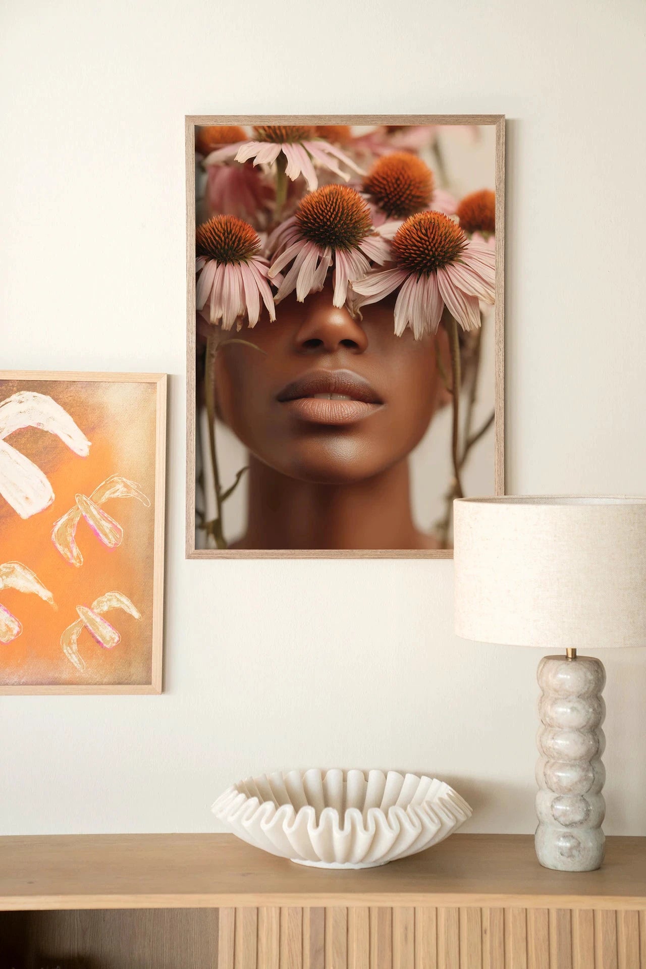 Coneflower - Moderne Wanddecoratie | Artprint, Glass Art, Wandkleed by Urban Cotton
