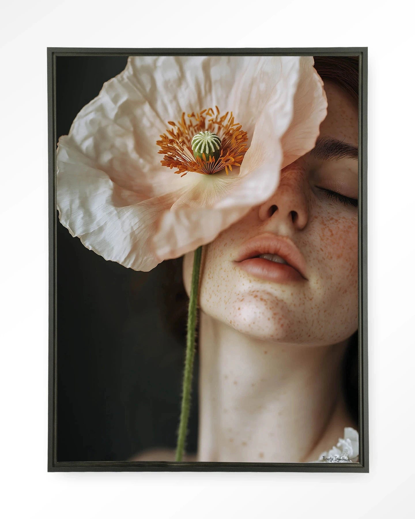 Poppy Flower - Moderne Wanddecoratie | Artprint, Glass Art, Wandkleed by Urban Cotton