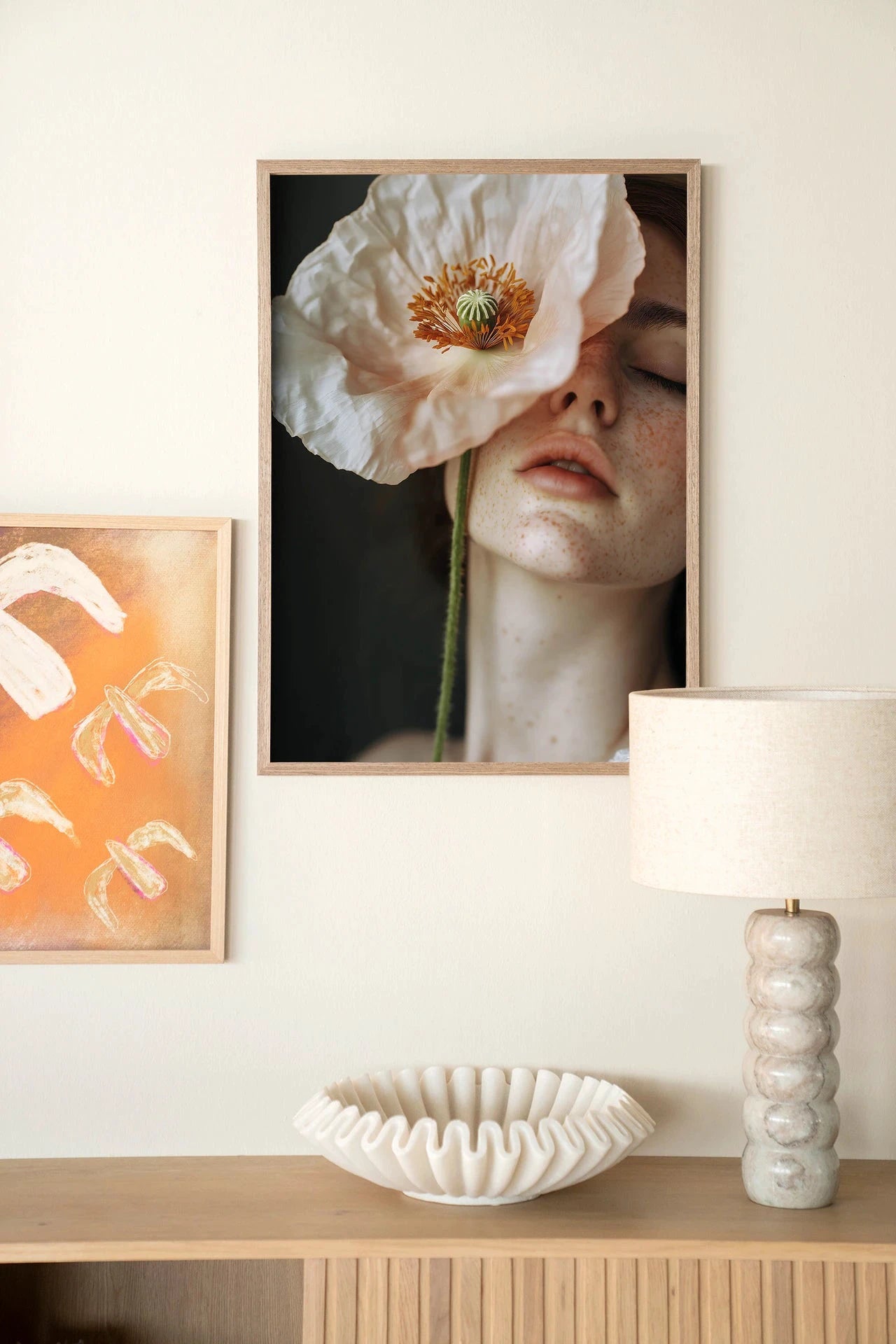 Poppy Flower - Moderne Wanddecoratie | Artprint, Glass Art, Wandkleed by Urban Cotton