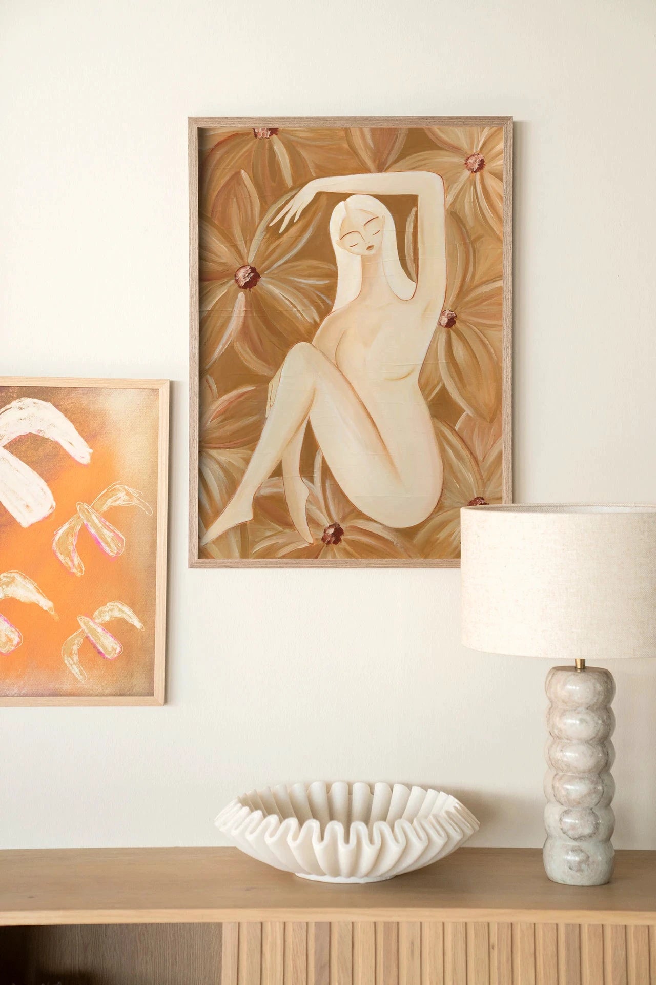 Freely Blooming - Moderne Wanddecoratie | Artprint, Glass Art, Wandkleed by Urban Cotton