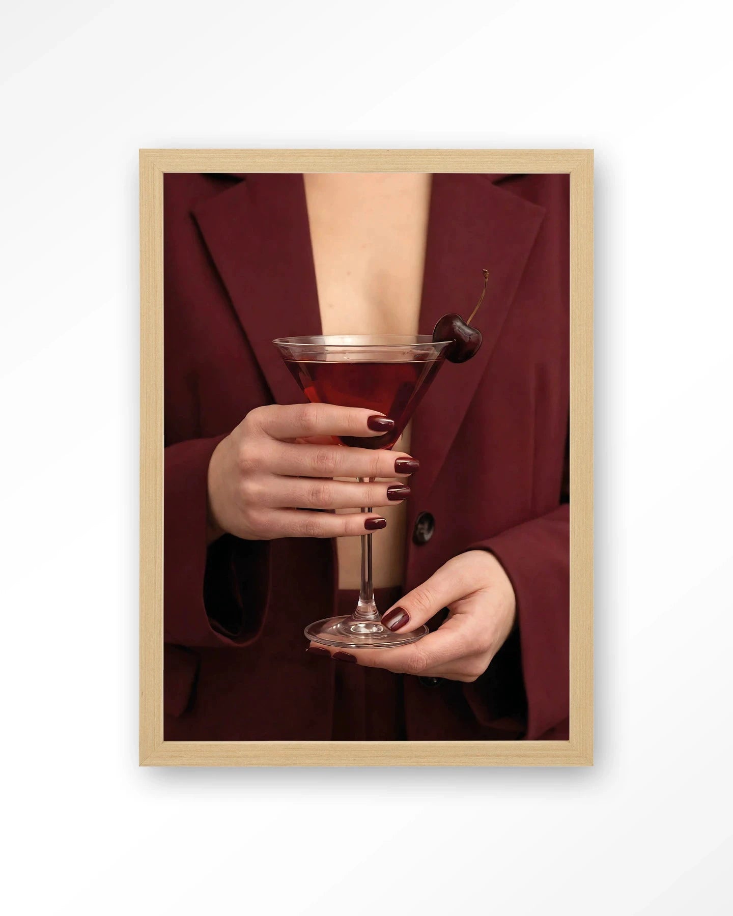 Cherry Martini - Moderne Wanddecoratie | Artprint, Glass Art, Wandkleed by Urban Cotton