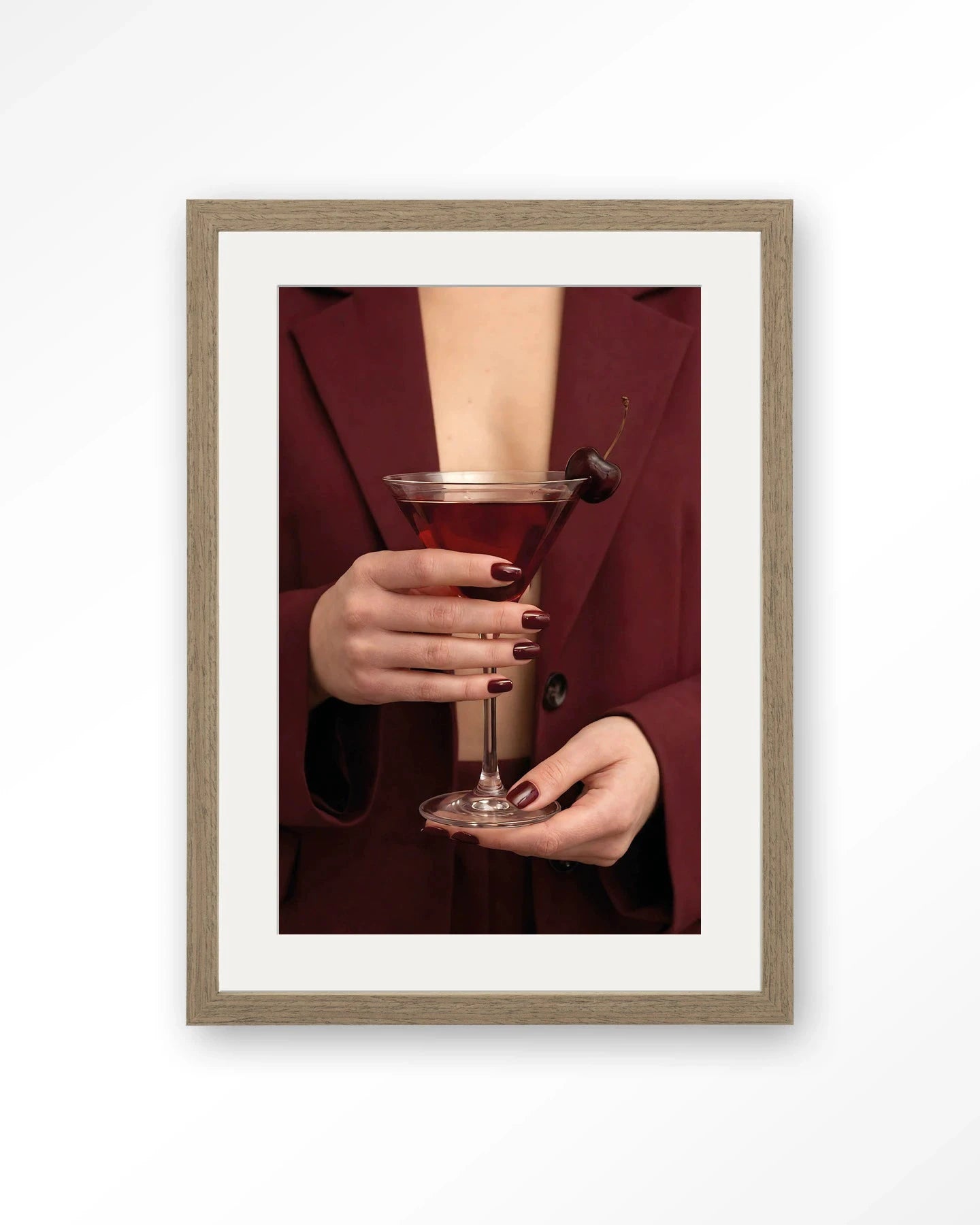 Cherry Martini - Moderne Wanddecoratie | Artprint, Glass Art, Wandkleed by Urban Cotton