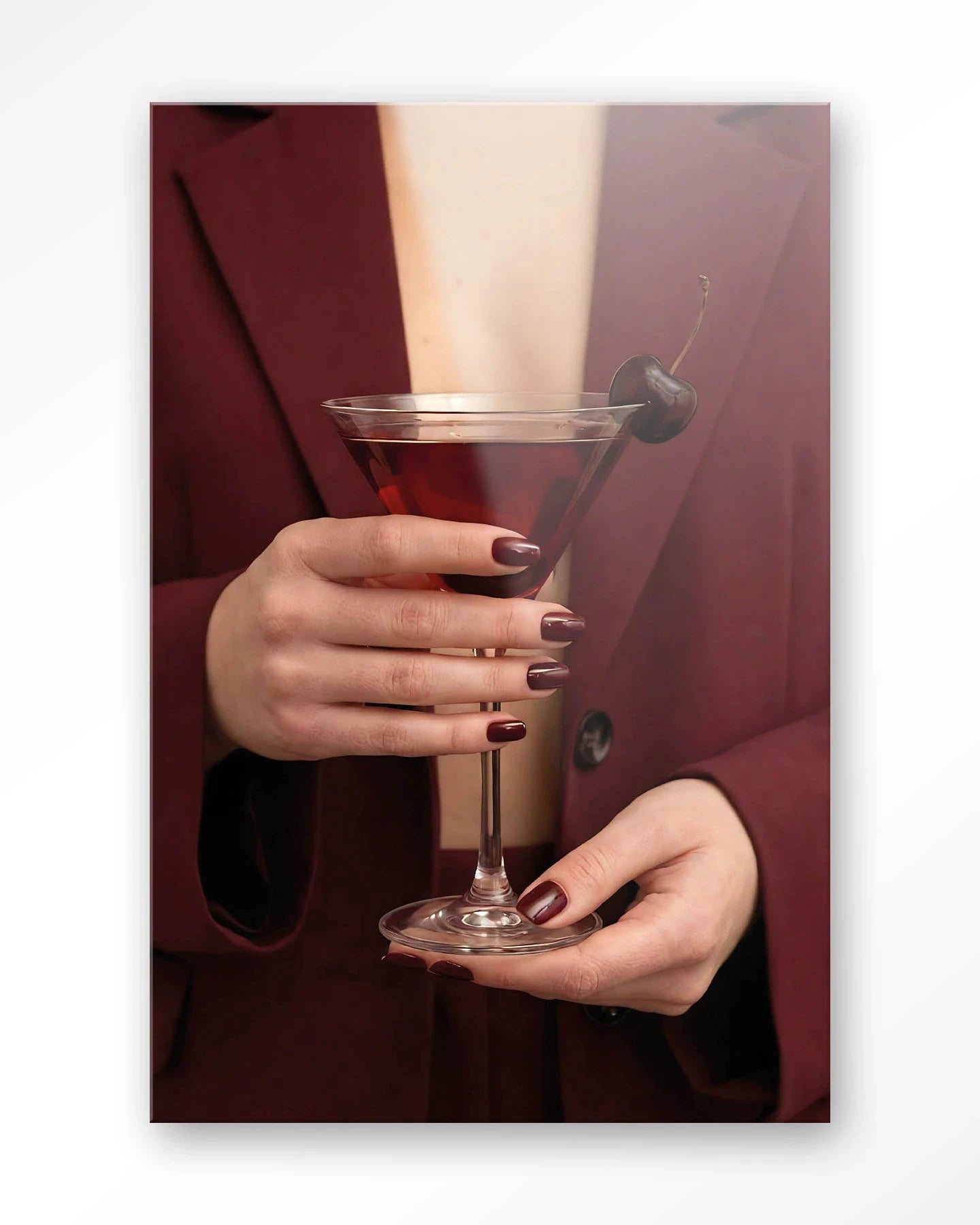 Cherry Martini - Moderne Wanddecoratie | Artprint, Glass Art, Wandkleed by Urban Cotton
