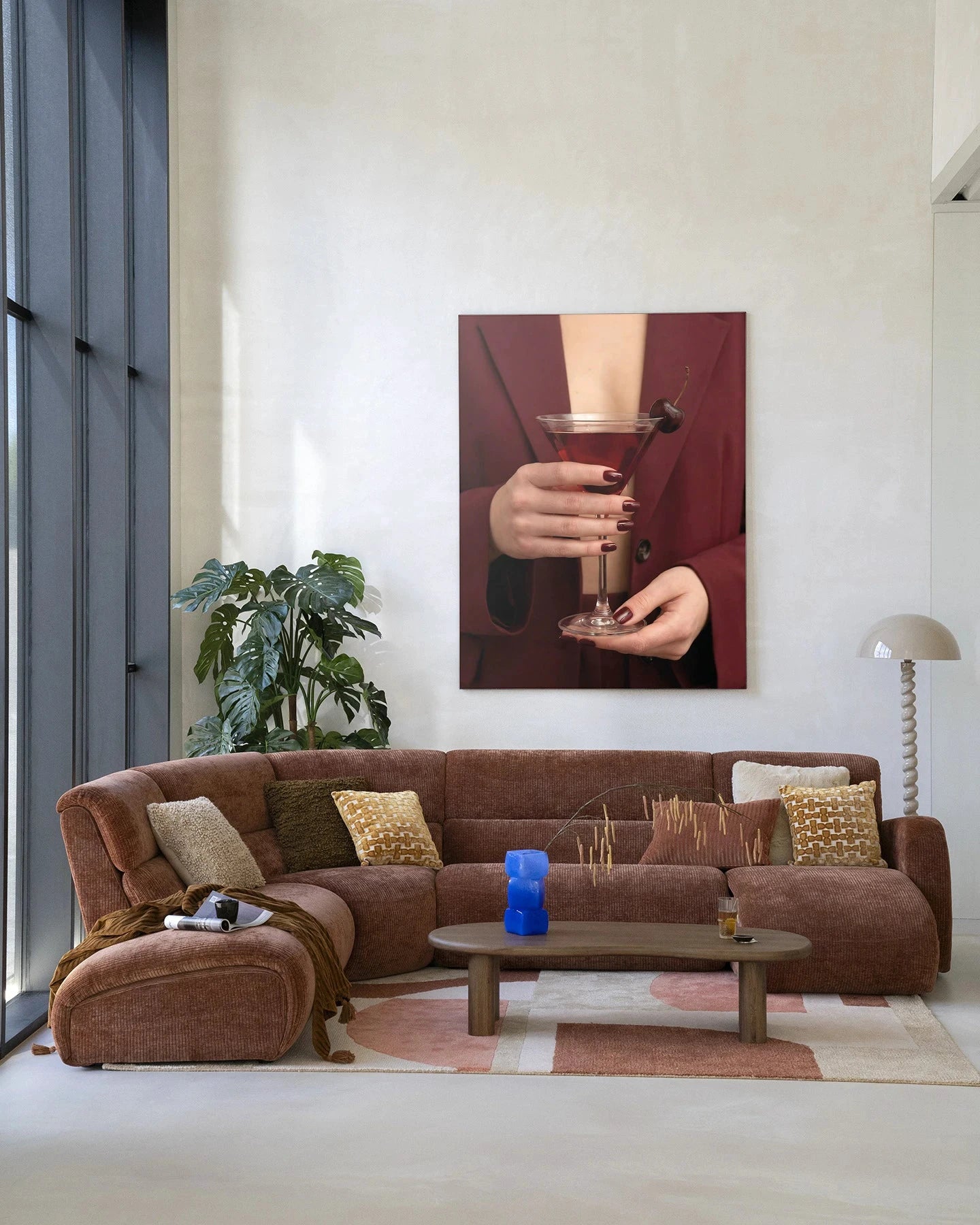 Cherry Martini - Moderne Wanddecoratie | Artprint, Glass Art, Wandkleed by Urban Cotton