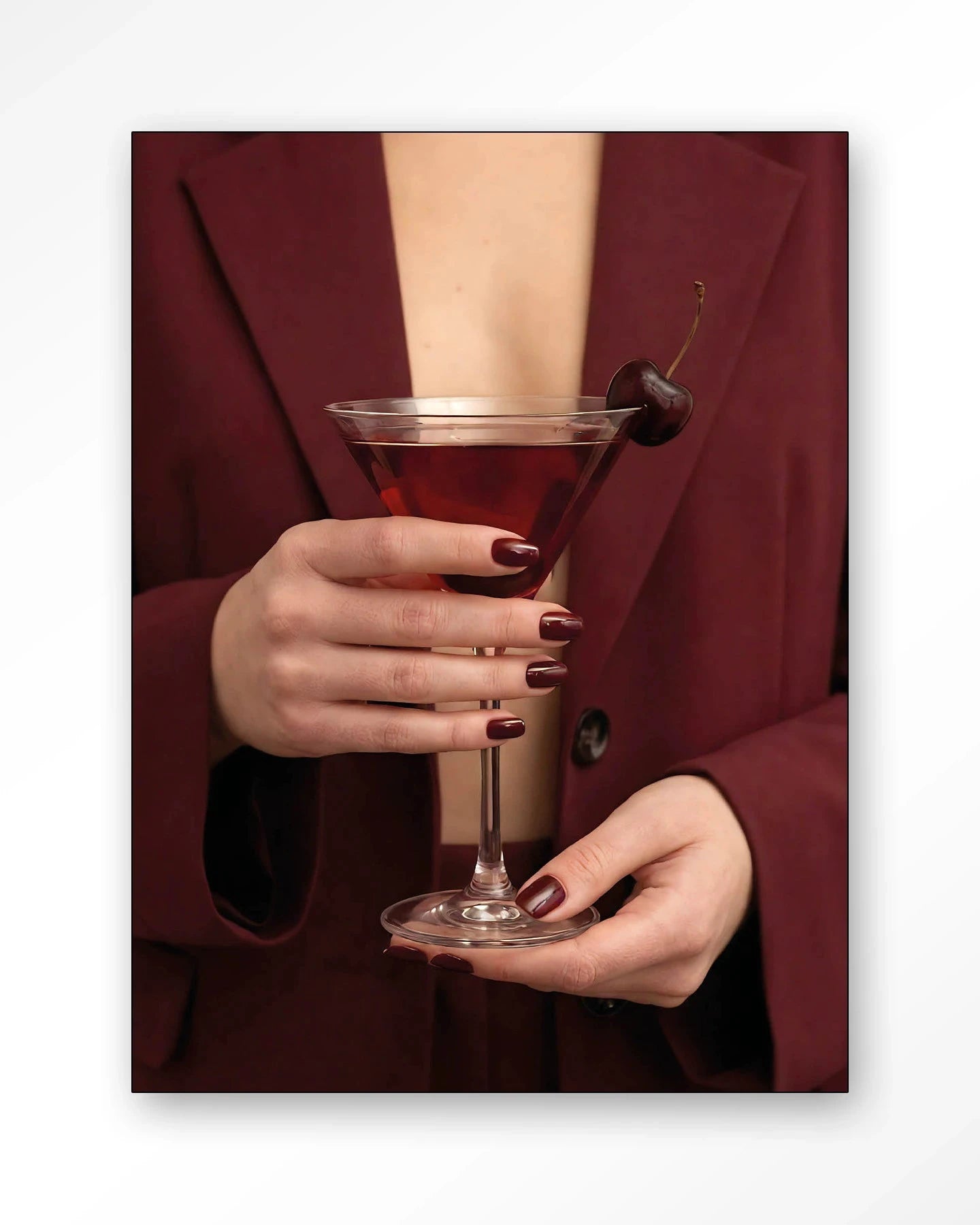 Cherry Martini - Moderne Wanddecoratie | Artprint, Glass Art, Wandkleed by Urban Cotton