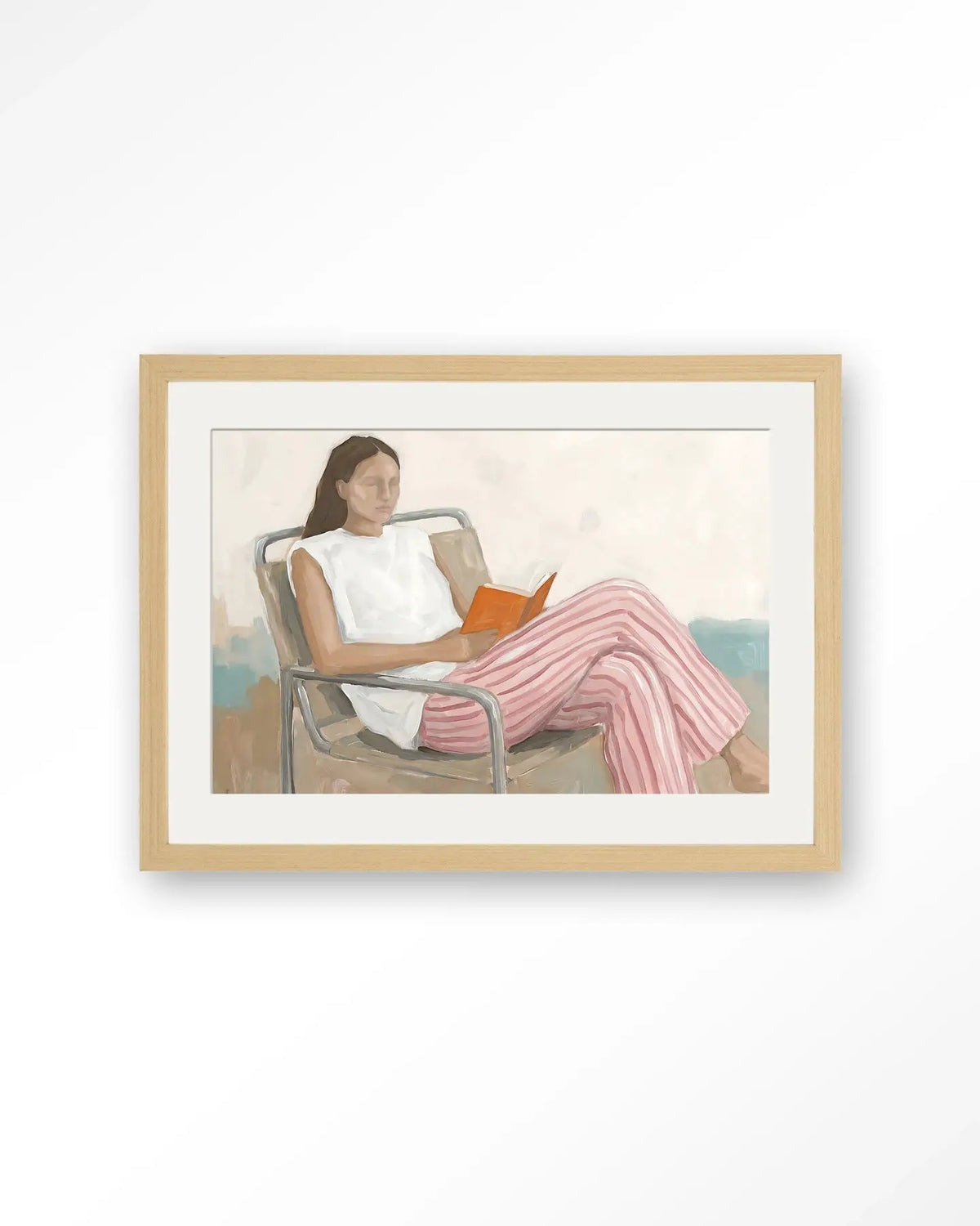 Reading In Silence - Moderne Wanddecoratie | Artprint, Glass Art & Wandkleed by Urban Cotton