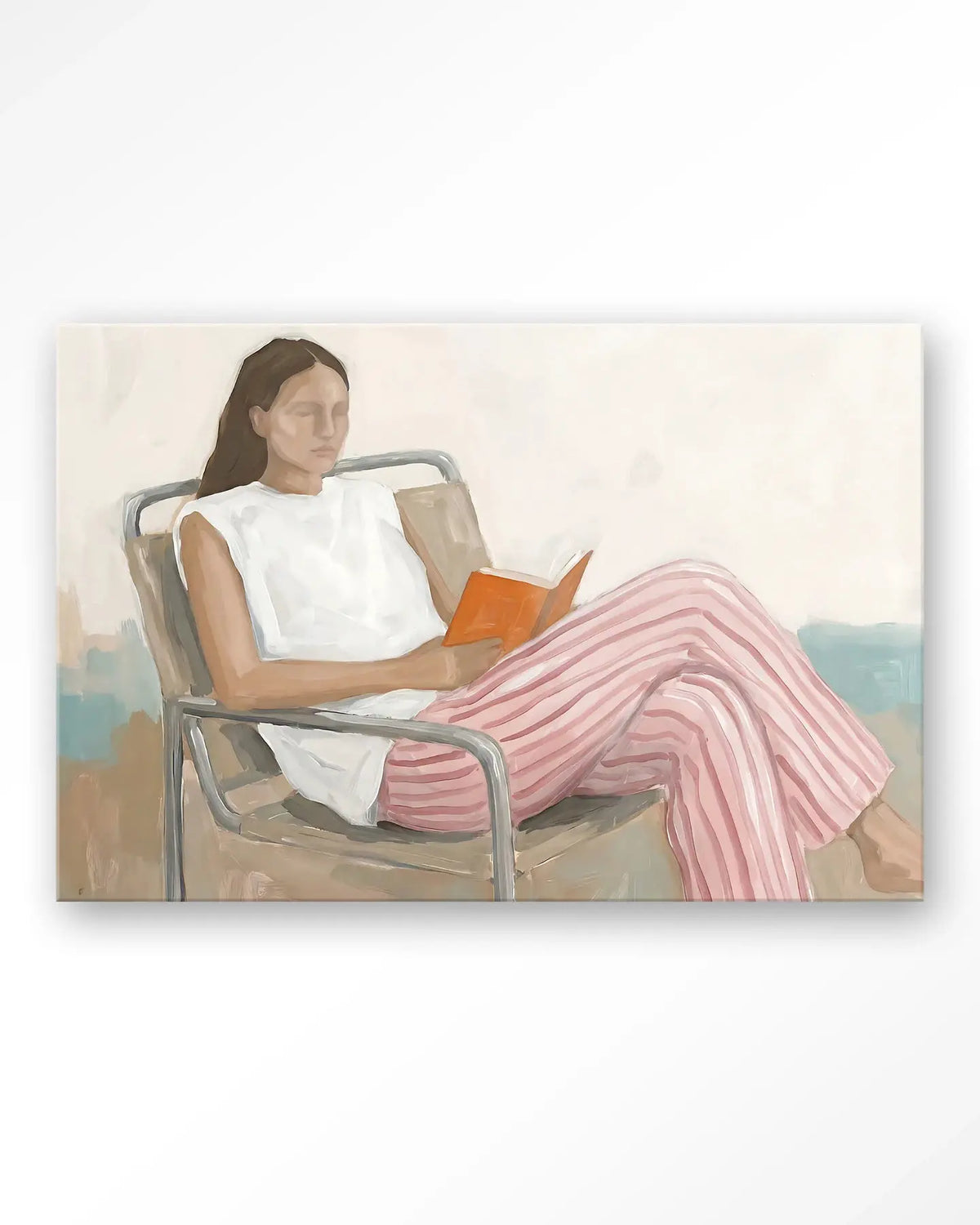 Reading In Silence - Moderne Wanddecoratie | Artprint, Glass Art & Wandkleed by Urban Cotton