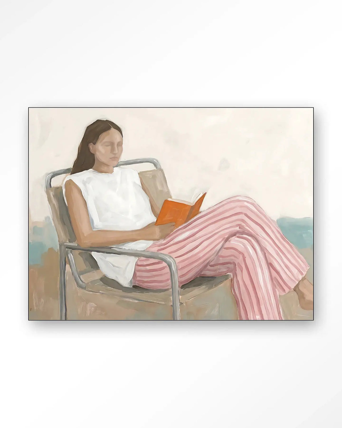Reading In Silence - Moderne Wanddecoratie | Artprint, Glass Art & Wandkleed by Urban Cotton