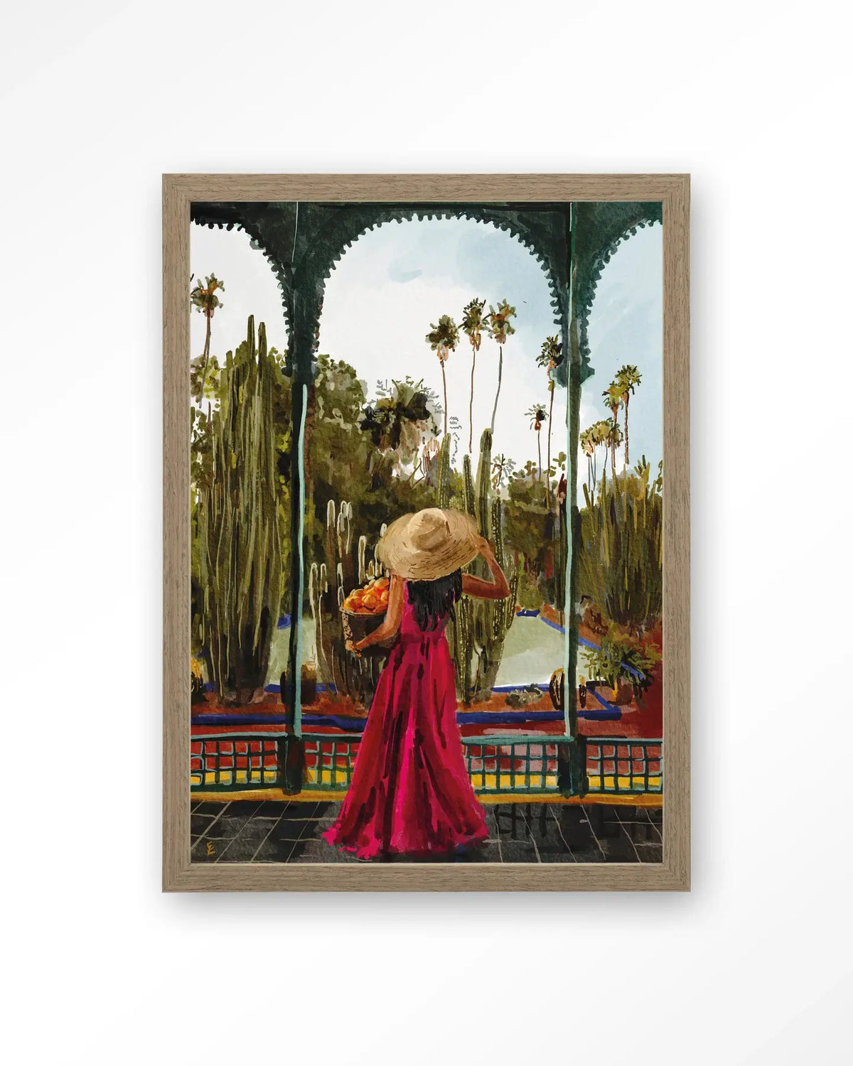 Lady With Oranges - Moderne Wanddecoratie | Artprint, Glass Art & Wandkleed by Urban Cotton