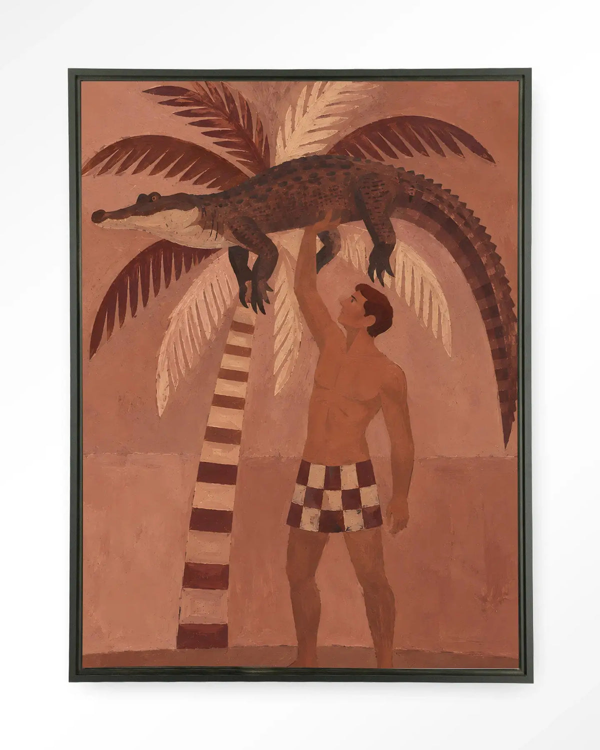 Crocodile Weight - Moderne Wanddecoratie | Artprint, Glass Art & Wandkleed by Urban Cotton