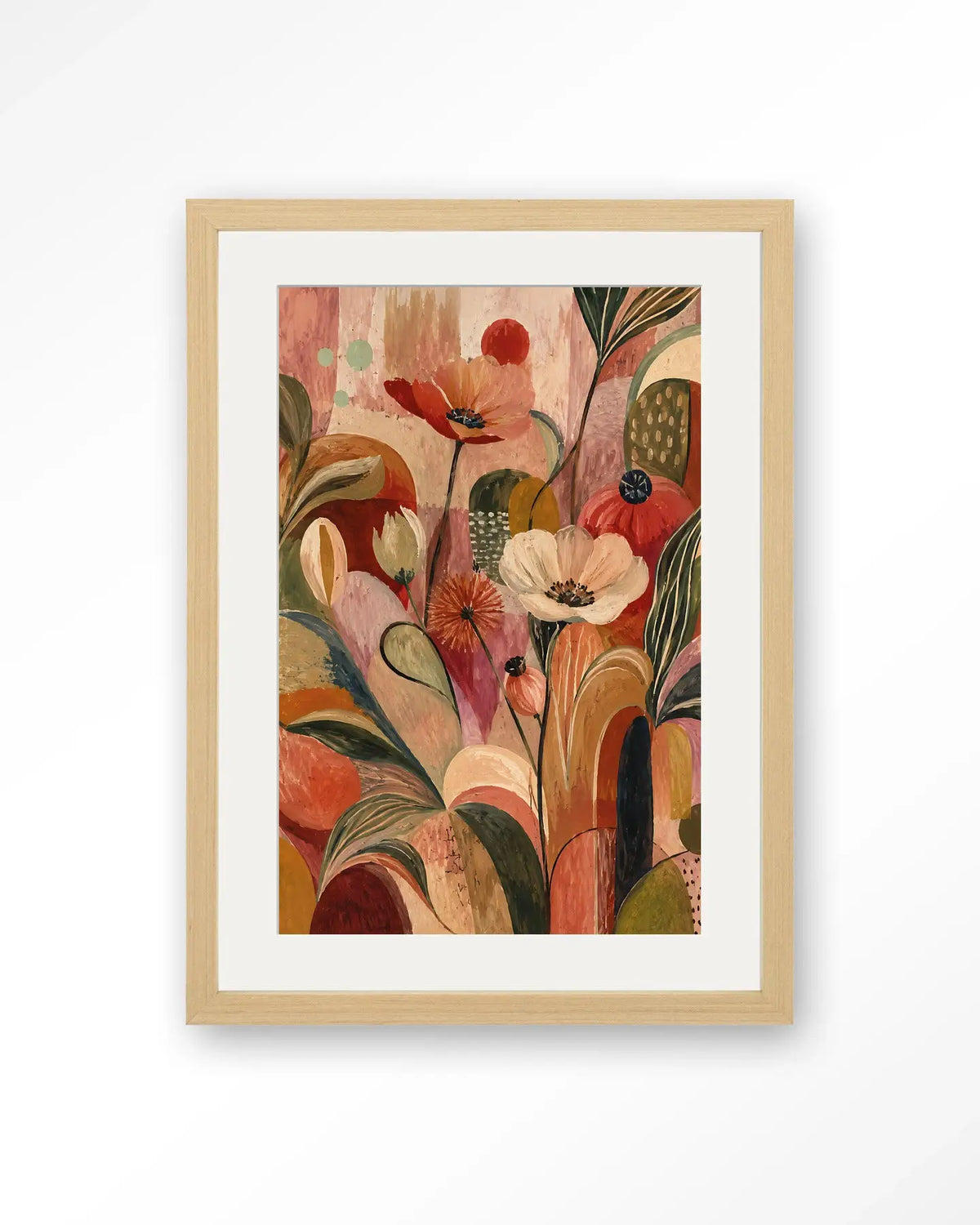 Wild Bloom Red - Moderne Wanddecoratie | Artprint, Glass Art & Wandkleed by Urban Cotton