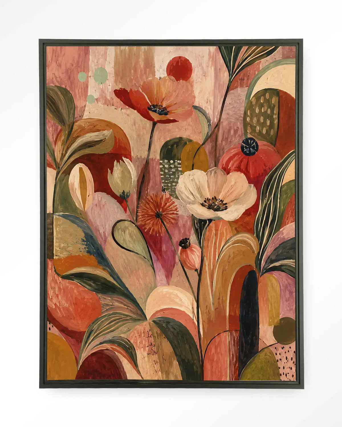 Wild Bloom Red - Moderne Wanddecoratie | Artprint, Glass Art & Wandkleed by Urban Cotton