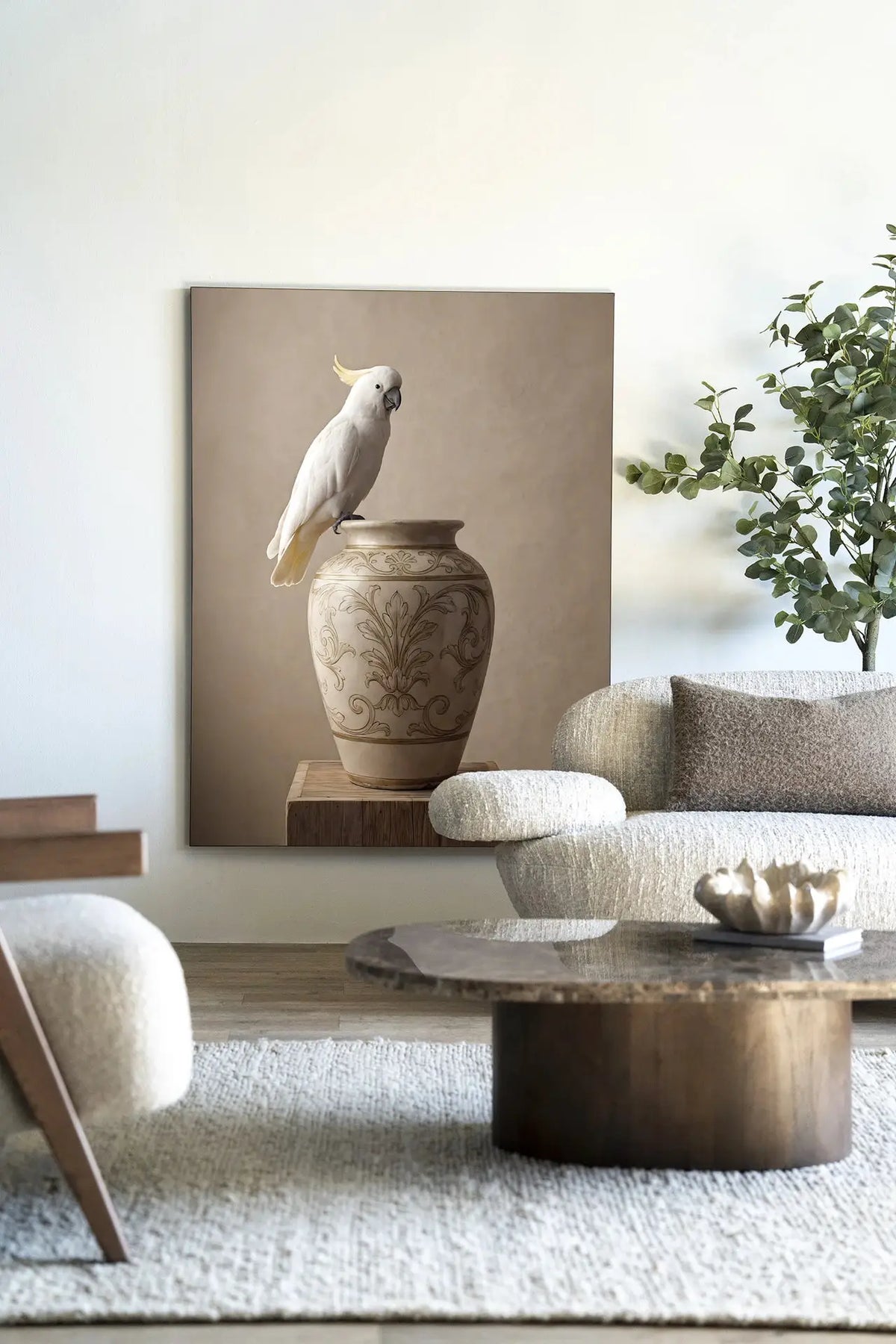 Ivory Bird - Moderne Wanddecoratie | Artprint, Glass Art & Wandkleed by Urban Cotton