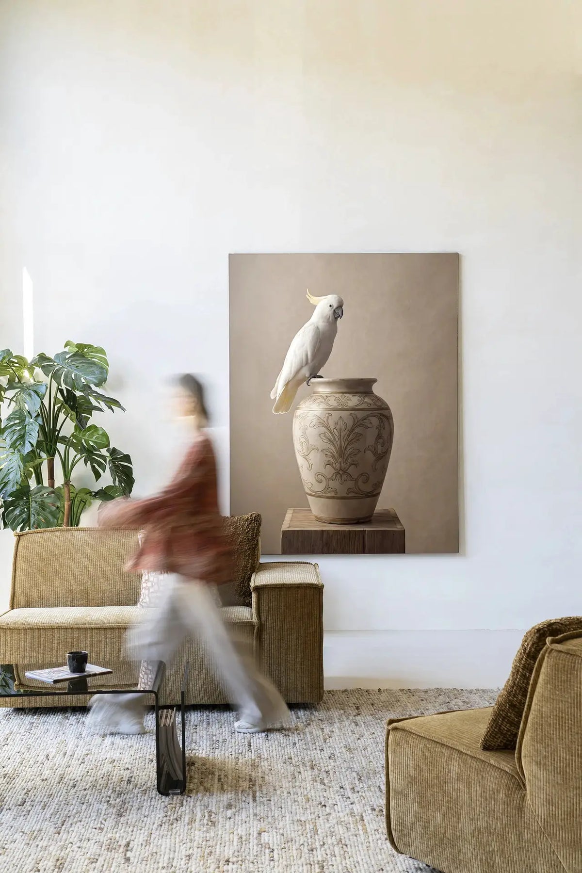 Ivory Bird - Moderne Wanddecoratie | Artprint, Glass Art & Wandkleed by Urban Cotton