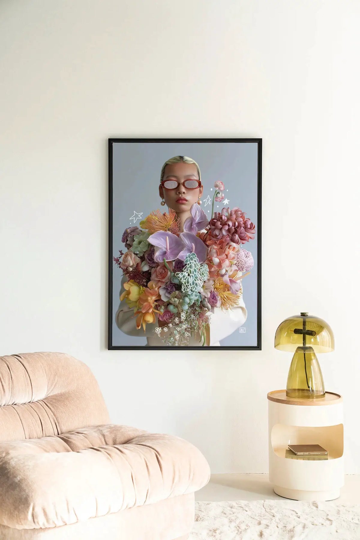 Shades Of Petals - Moderne Wanddecoratie | Artprint, Glass Art & Wandkleed by Urban Cotton