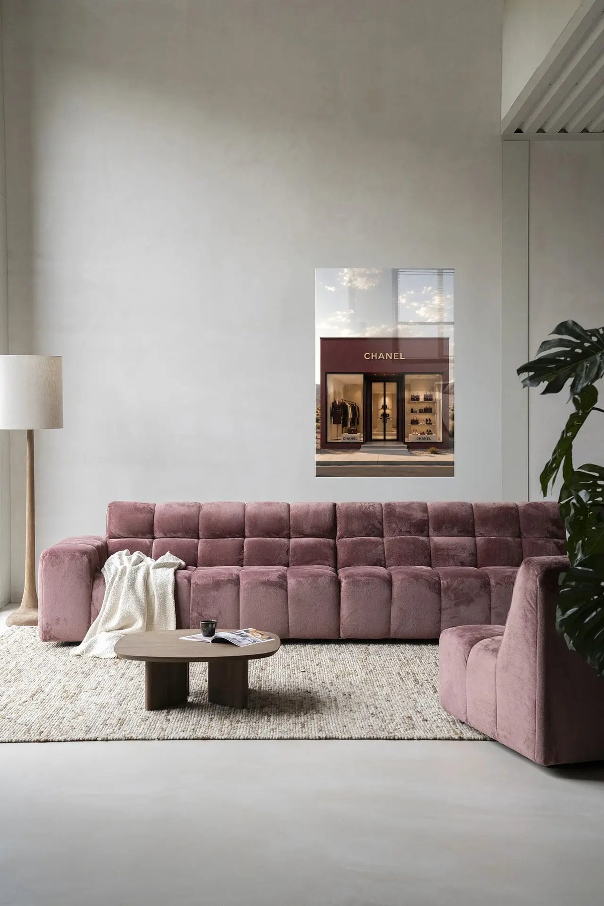 Luxury Boutique Red - Moderne Wanddecoratie | Artprint, Glass Art & Wandkleed by Urban Cotton