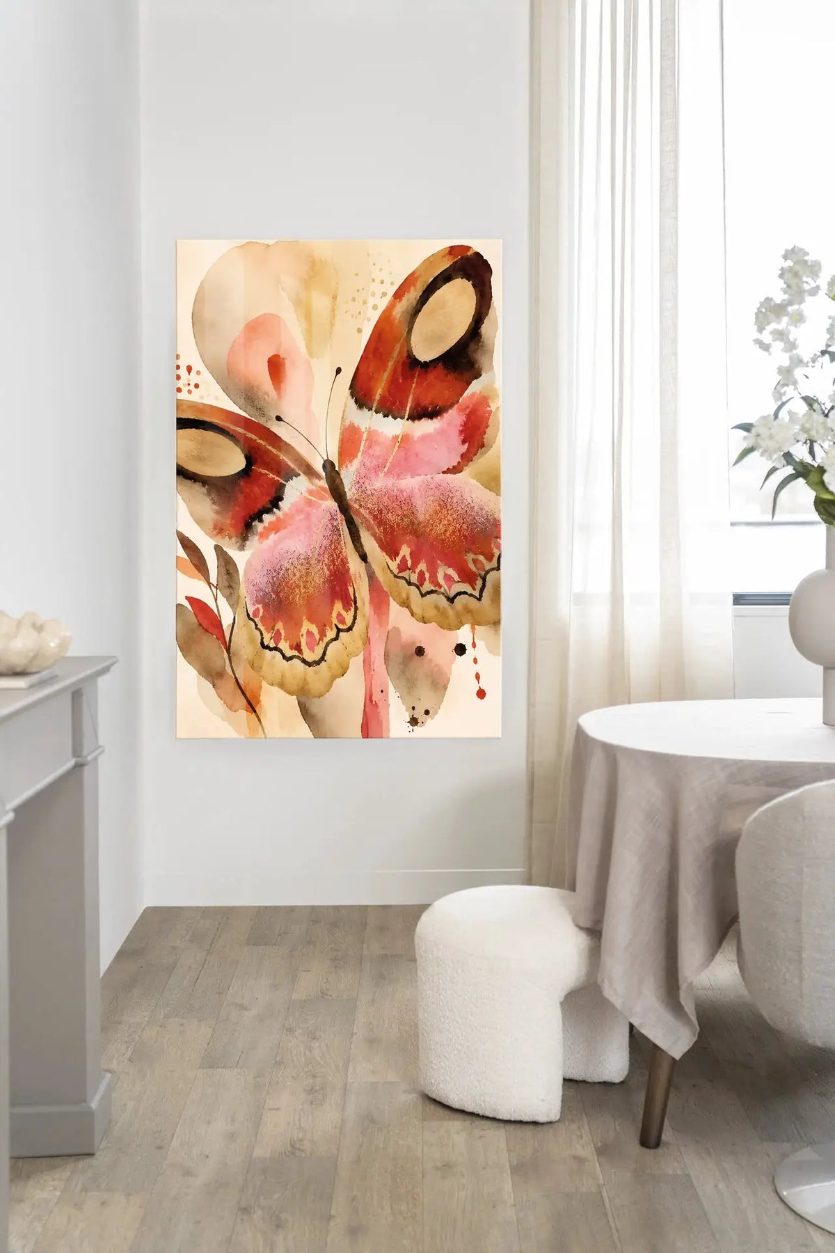 Mariposa Una - Moderne Wanddecoratie | Artprint, Glass Art & Wandkleed by Urban Cotton