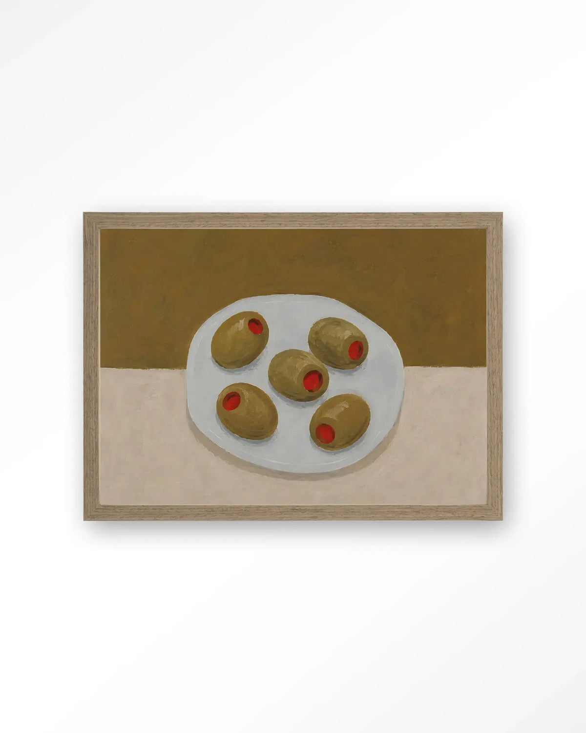 Olives On A Plate - Moderne Wanddecoratie | Artprint, Glass Art & Wandkleed by Urban Cotton